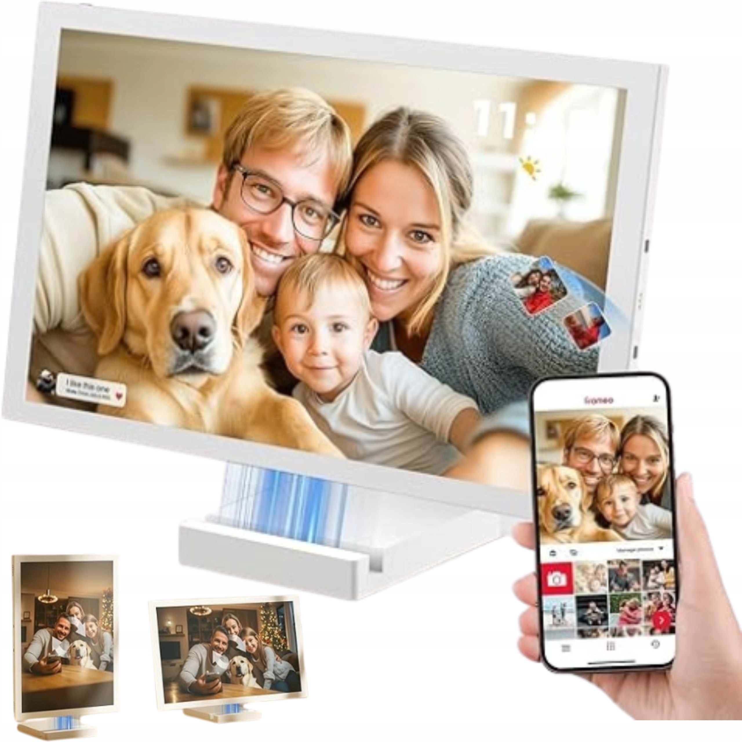 Digitální Rámeček na fotografie Dotykový displej Hd 10,1" WiFi Paměť 64 Gb