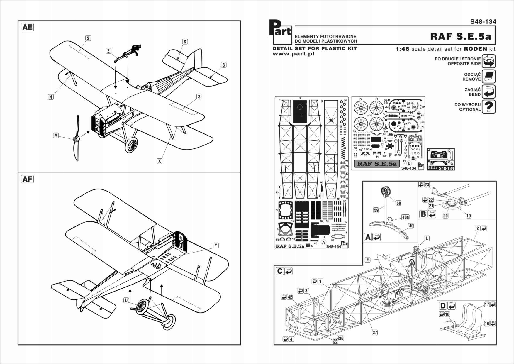 Část S48-134 1/48 Raf 5a (Roden)