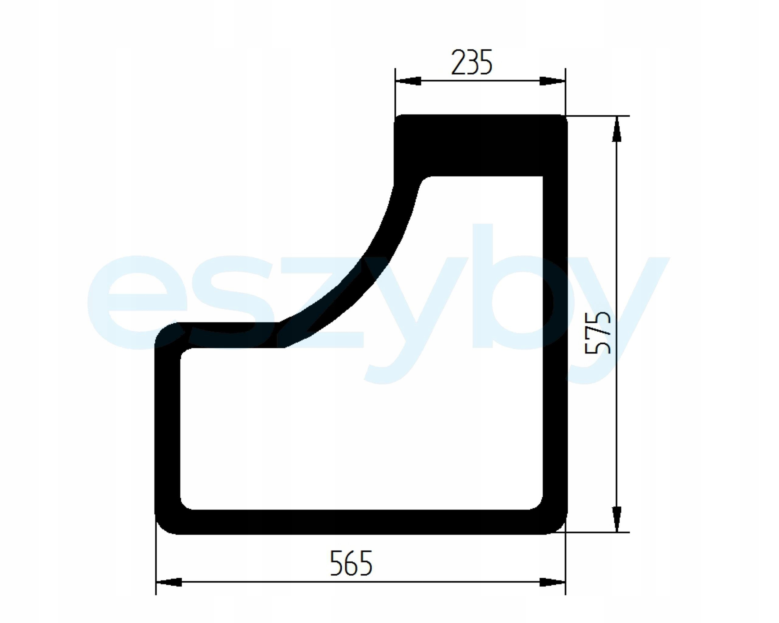 sklo bagr Cat 307E 308E spodní dveře
