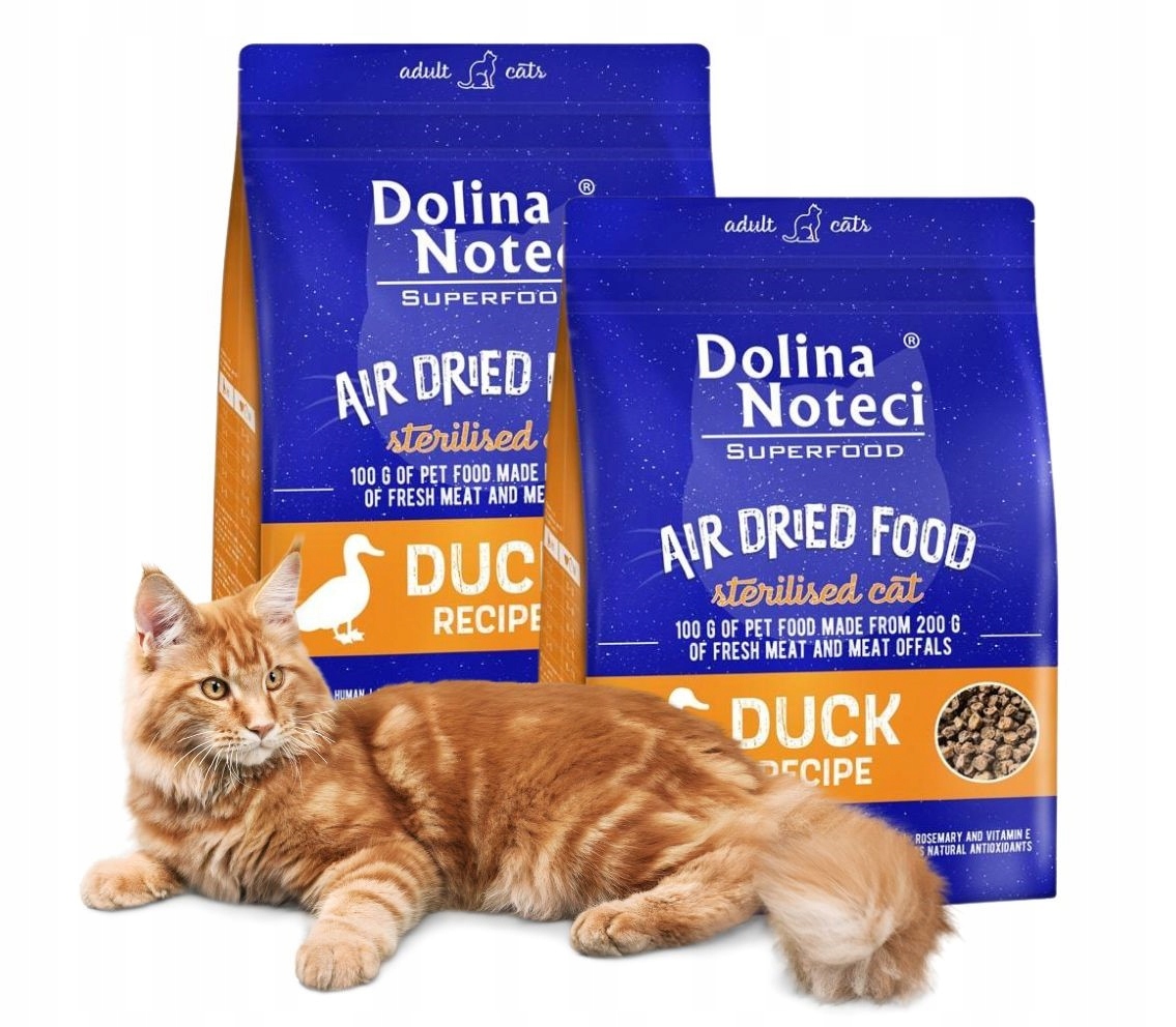 Levně Dolina Noteci Superfood kachna krmivo sušené pro kočky po sterilizaci 2x1kg
