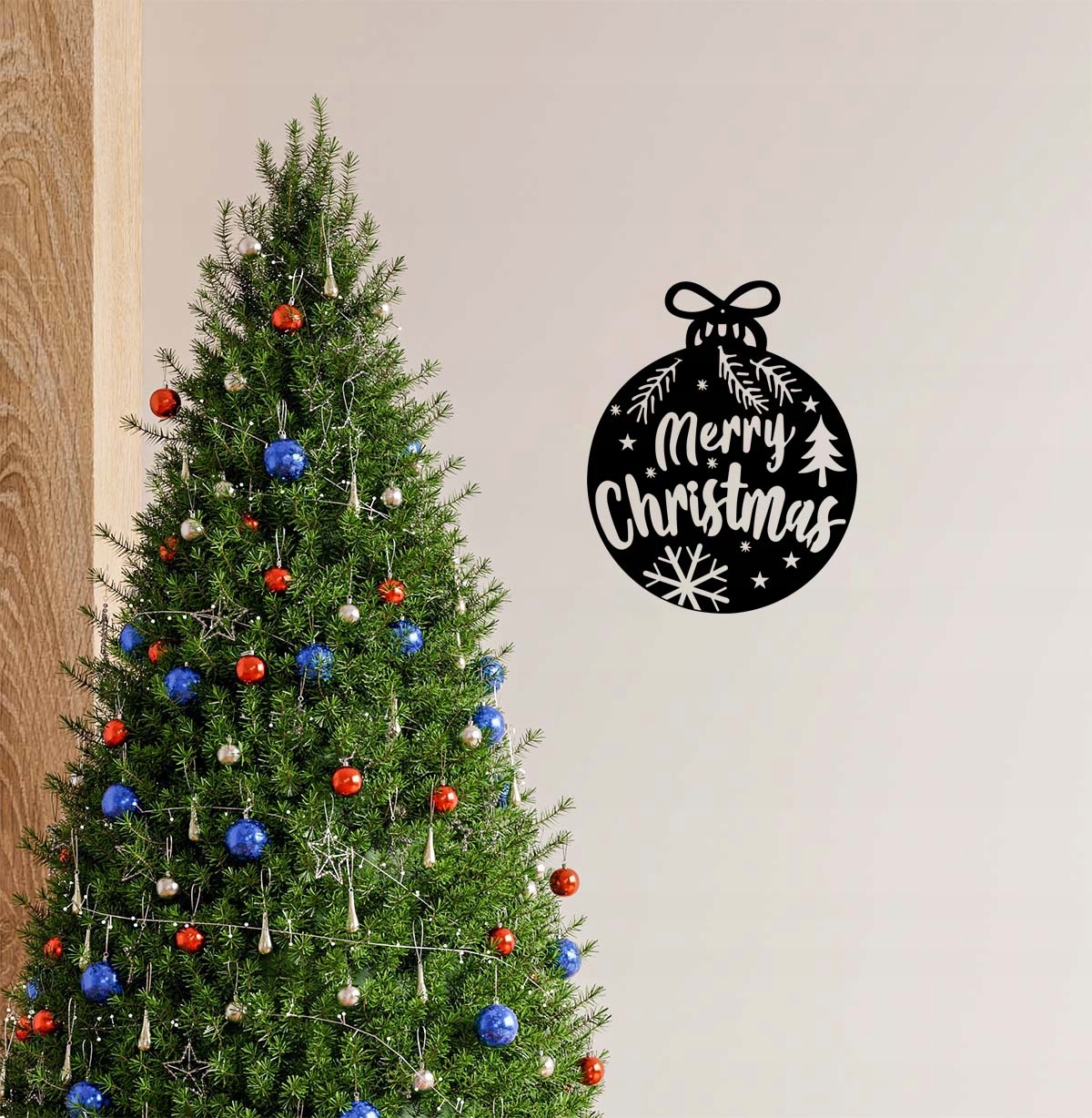 BOMBKA DEKORACJA ŚWIĄTECZNA ŚCIENNA METALOWA LOFT Marka inna