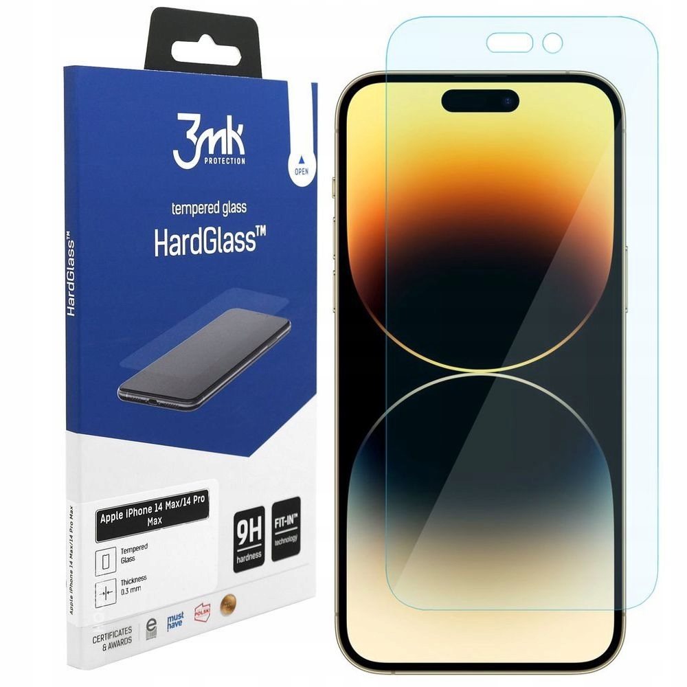 

Szkło Hartowane do iPhone 14 Pro Max, 3mk Hard