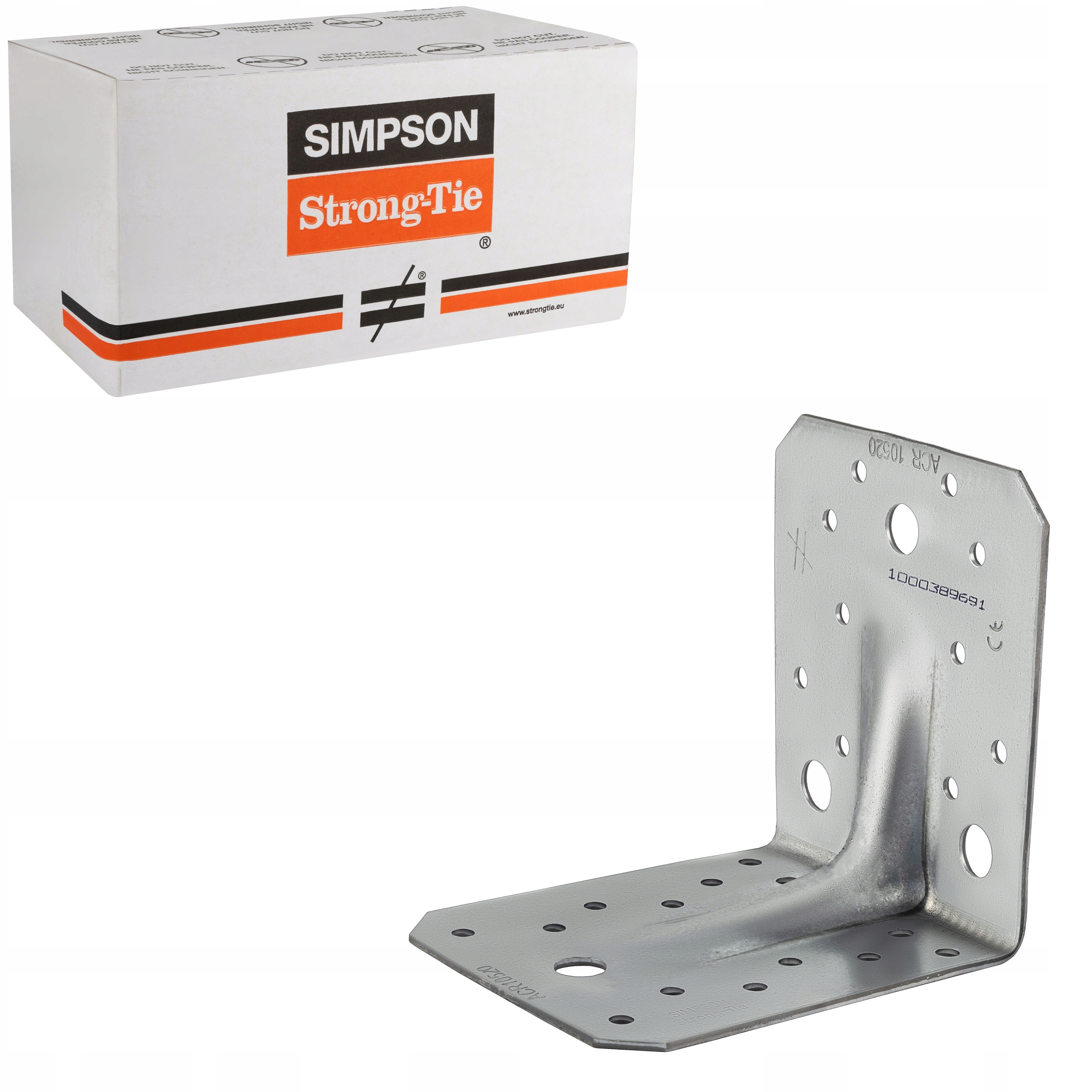 Tesárske spojky uholníky 105x105x90x2mm 50st oceľové Simpson ACR10520