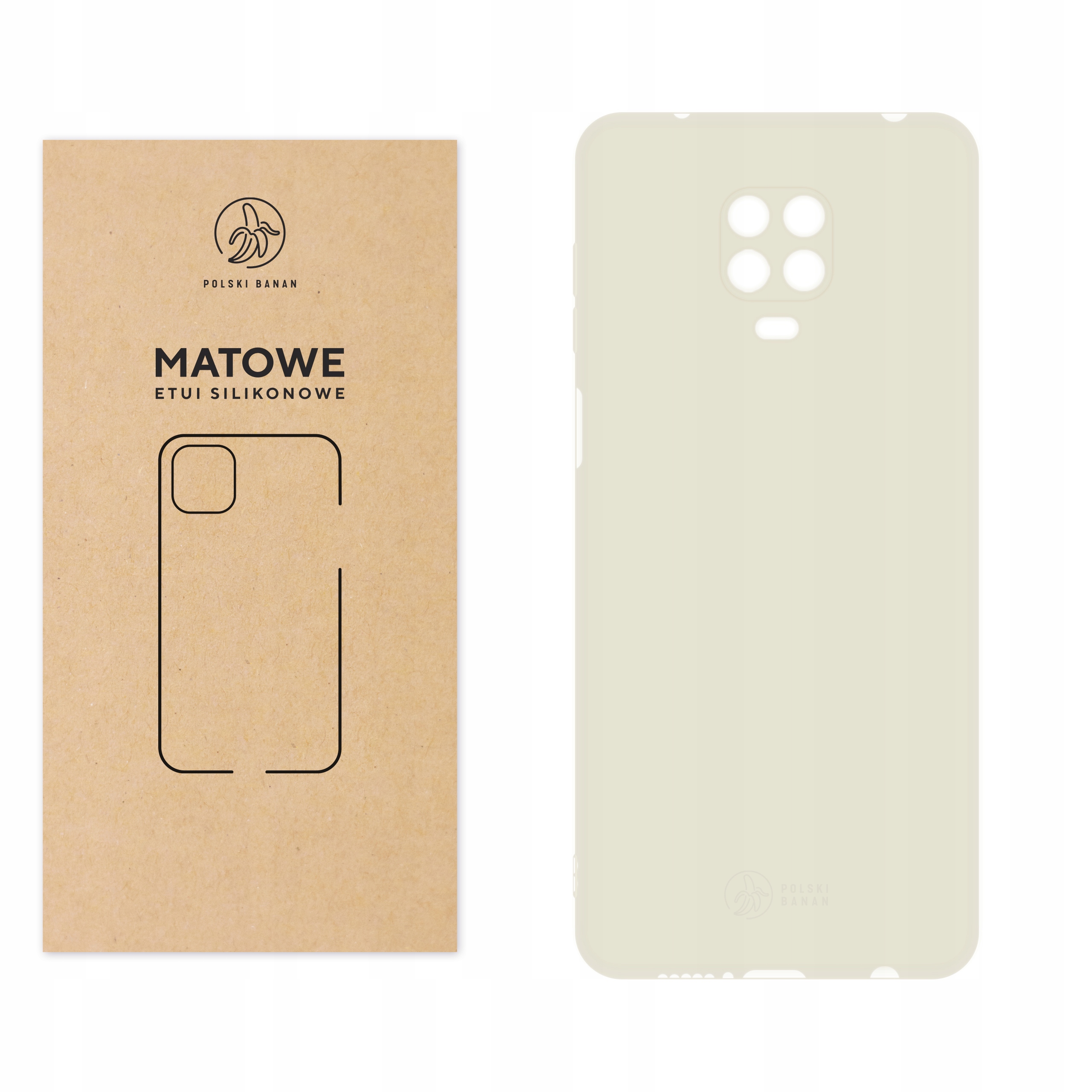 

Etui Matowe do Redmi Note 9 Pro 9S kremowe