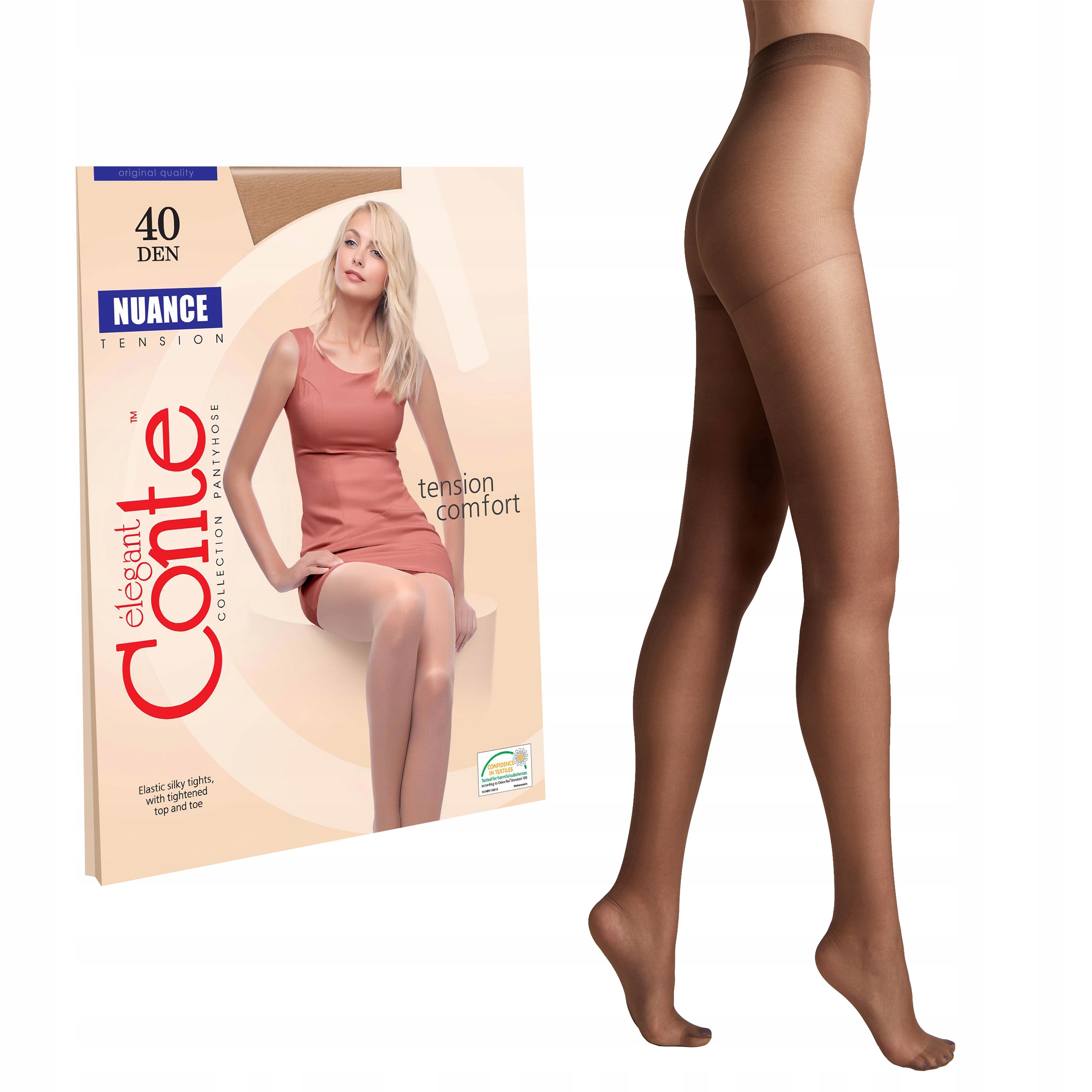 

Rajstopy Conte Nuance 40 den lycra Bronz 5 matowe
