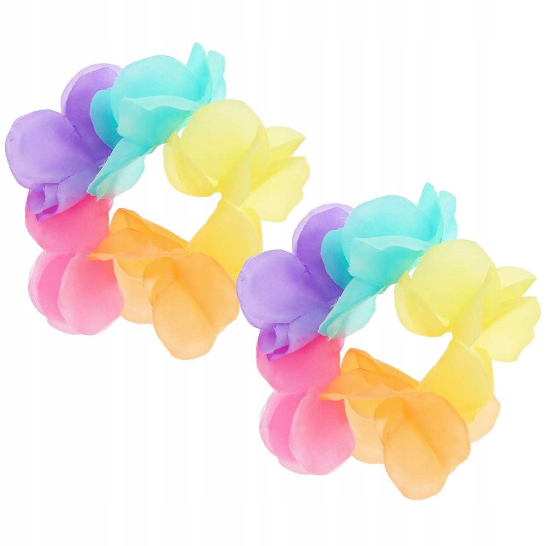 BRANSOLETKI HAWAJSKIE kolorowe kwiaty pastel aloha