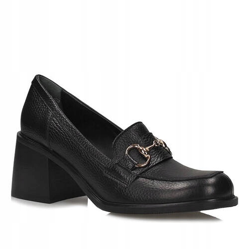 Skórzane Półbuty na słupku Ryłko 6XR31_B__UW9F czarne