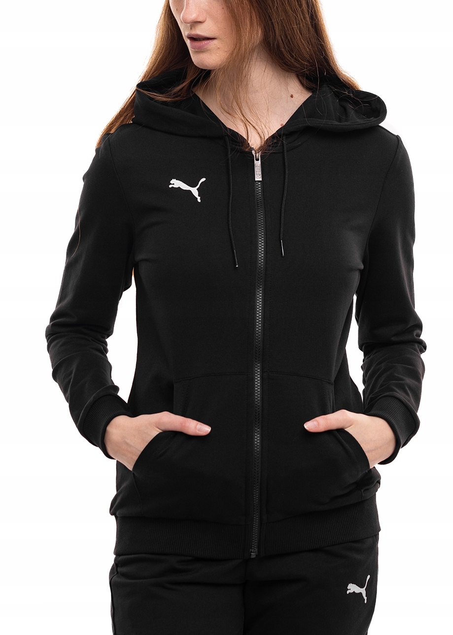 Mikina Puma Dresová s kapucí Černá Sportovní Rozepínací Bavlna S