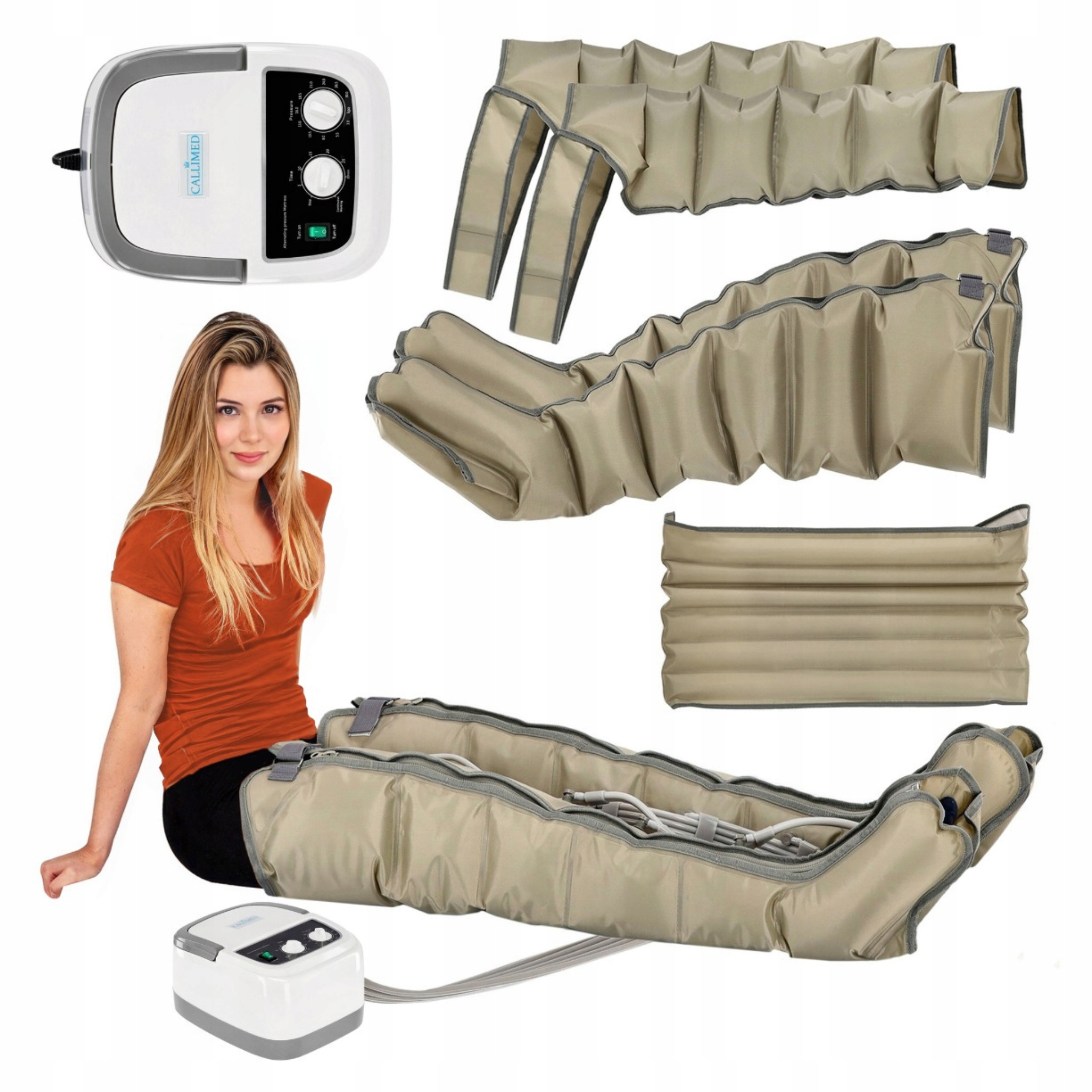 Masażer Limfatyczny Drenaż Masaż Do Nóg Rąk Ciała Presoterapia 6 Komór