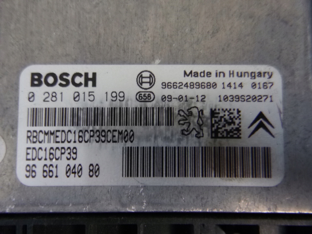 CITROEN C5 III 2.2 HDI computer Motore 9666104080