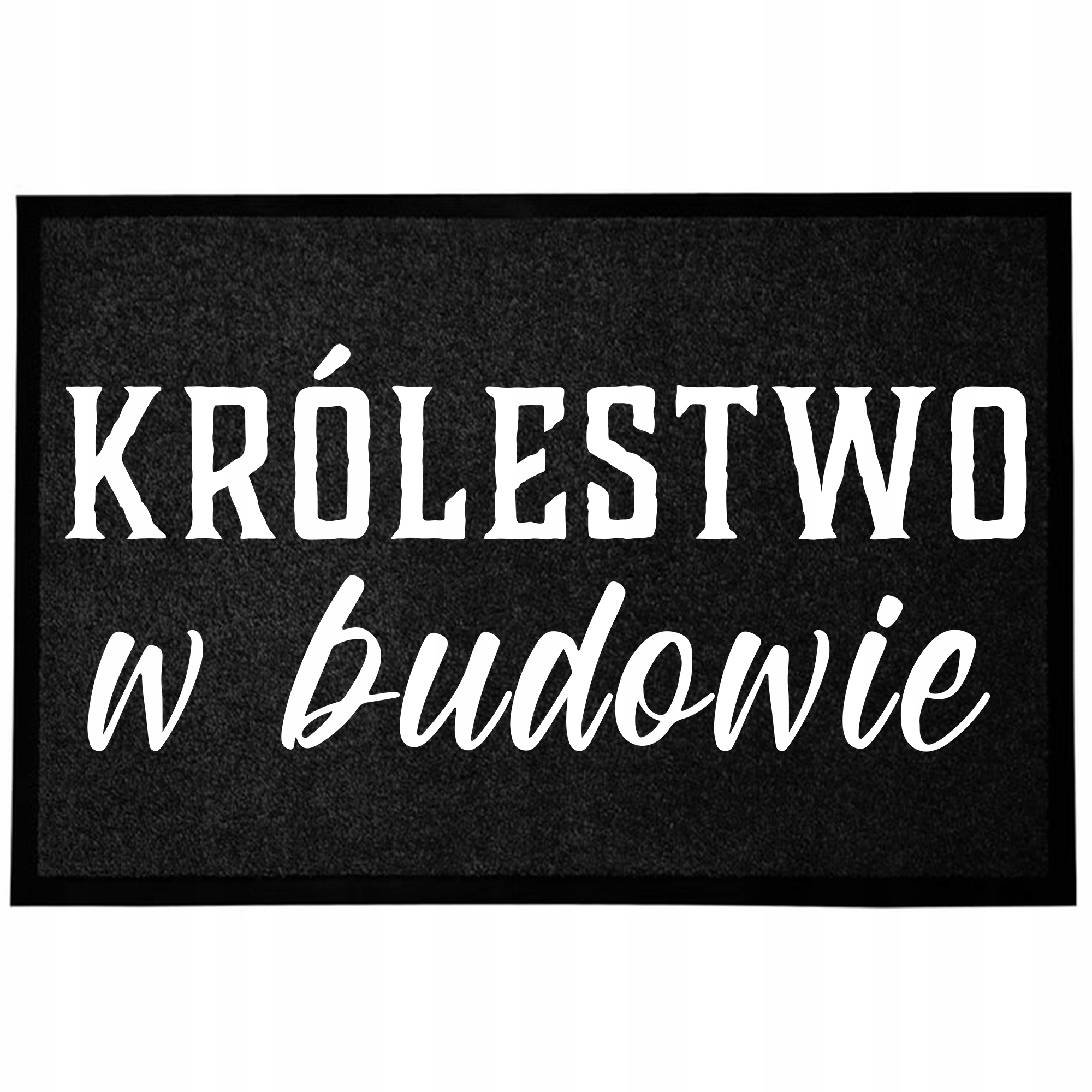 Vstupní Rohožka Černá 40X60 CM Pod Dveře Zábavné Království Ve Výstavbě