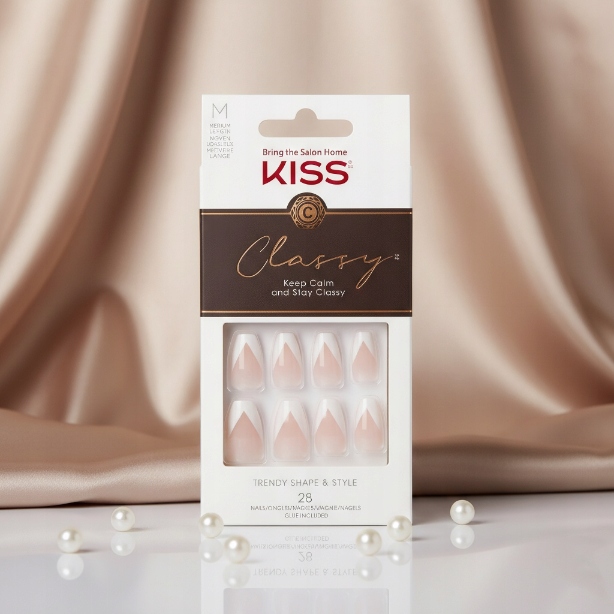 Штучні нігті френч геометричний балерина Classy Kiss M 28 шт — фото 8