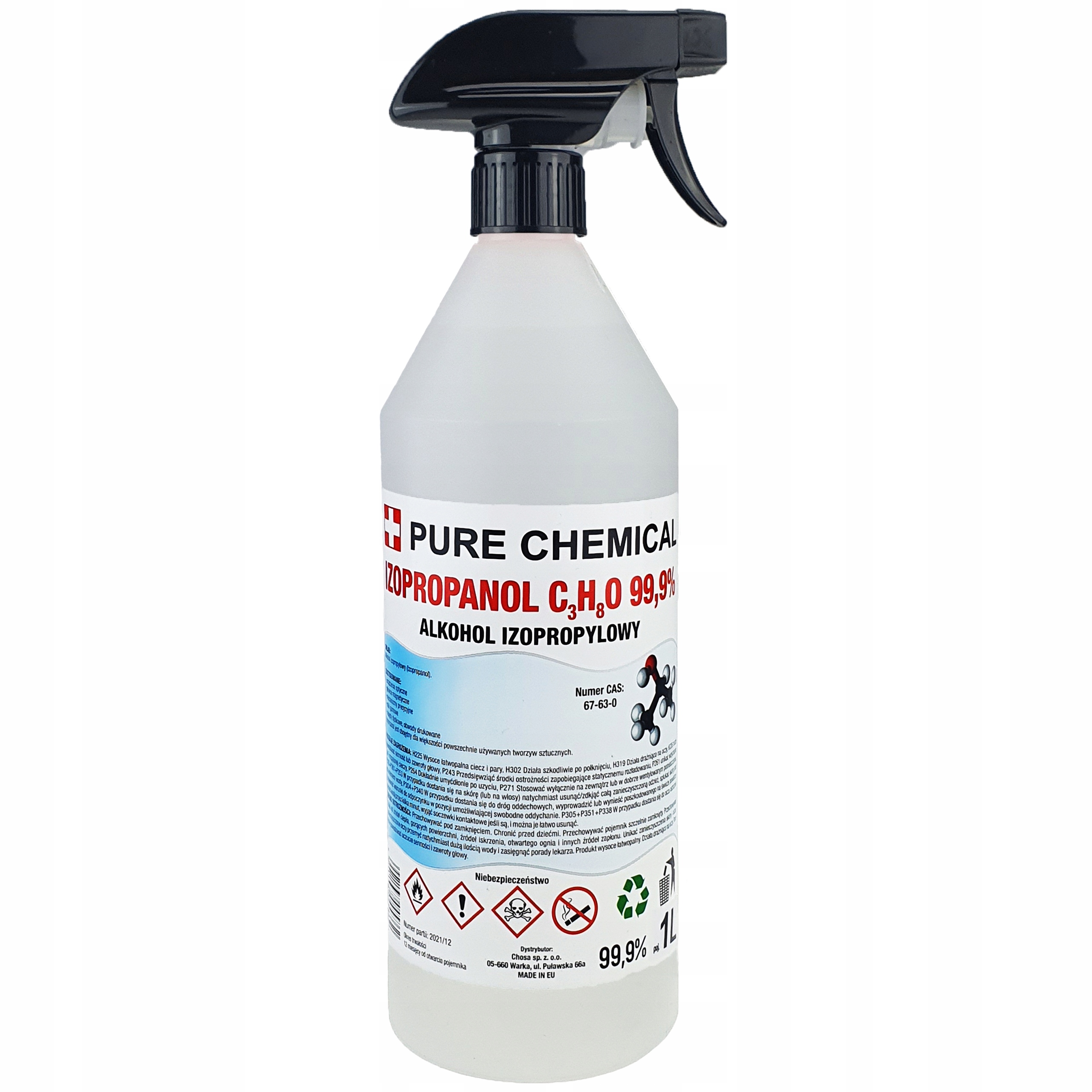 Alkohol izopropylowy Ipa 99,9% 1L Izopropanol cleaner Do Led LCD Spray