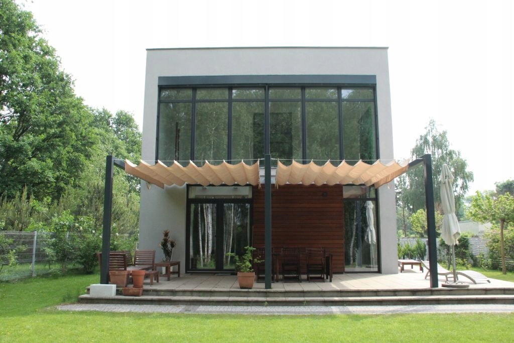 ROLETA RZYMSKA PRZECIWSŁONECZNA WODOSZCZELNA ROZSUWANA ZWIJANA DACH 3x3m Waga produktu z opakowaniem jednostkowym 5 kg