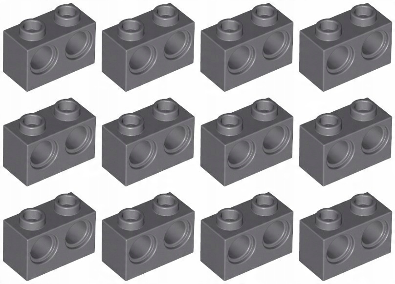 

Lego 32000 Belka 1x2 szara ciemna (9g) 12 szt.