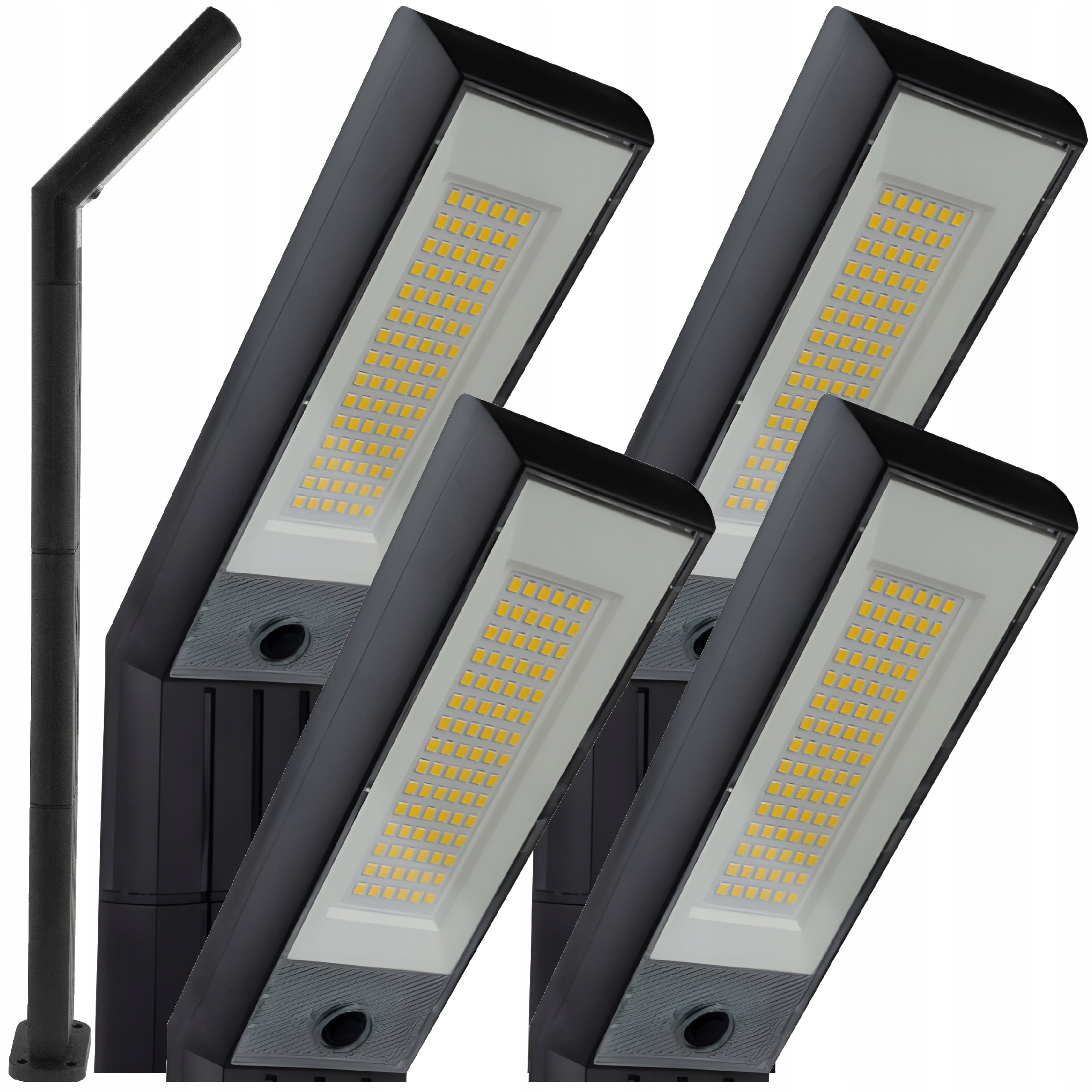 Sloupek solární zahradní lampa Led Zapichovací Snímač soumraku 4000K Zahrada x 4