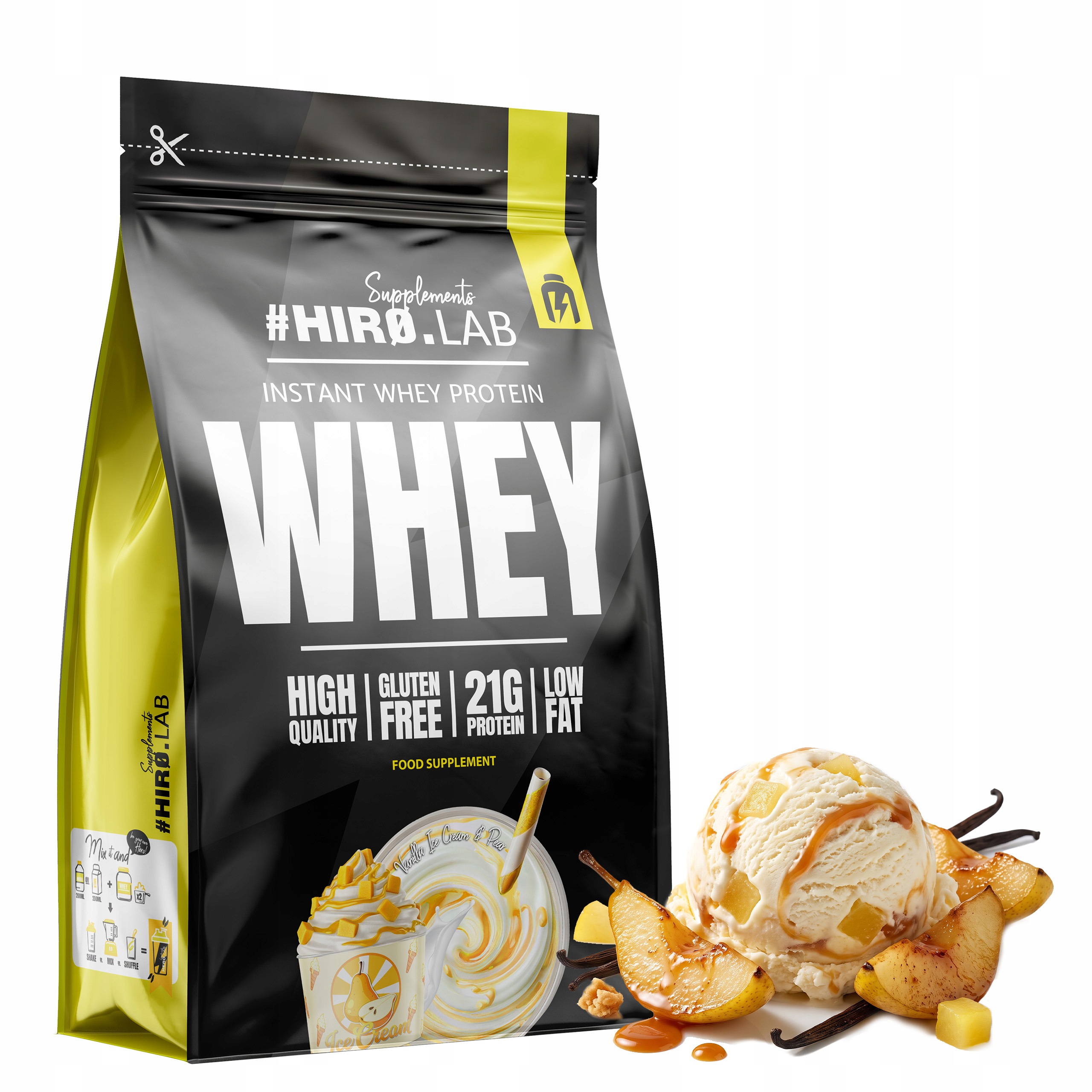 Doplněk Stravy Syrovátkový Protein Wpc Instant Whey Protein 700 50 g Hiro hruška