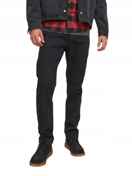 Jack & Jones Černé Jednoduché Džíny S Oděrkami Bavlna 31/32 N2D