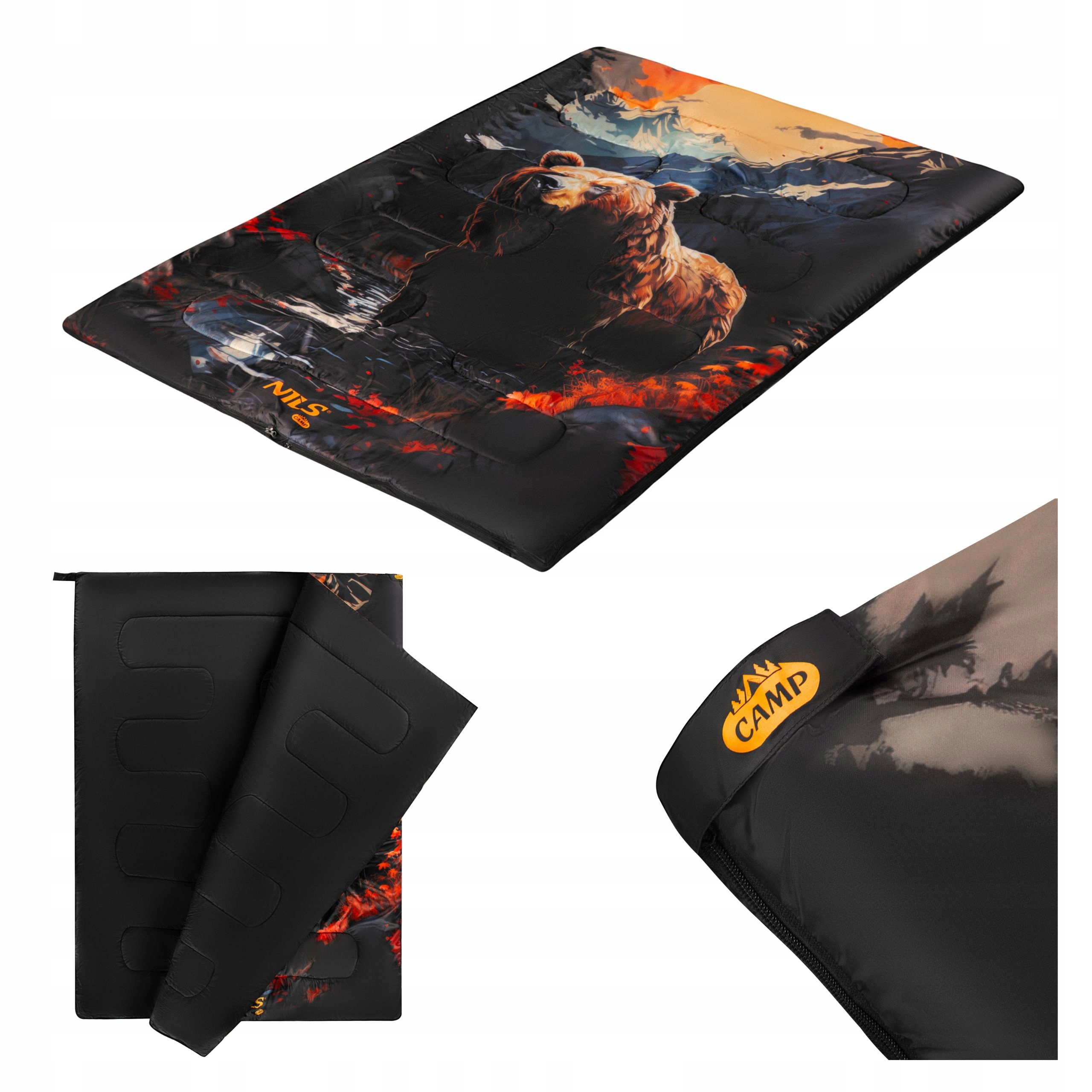 Trvanlivý turistický spací pytel 3v1 pro kempování v bivaku pod stan Nils Camp 200x140