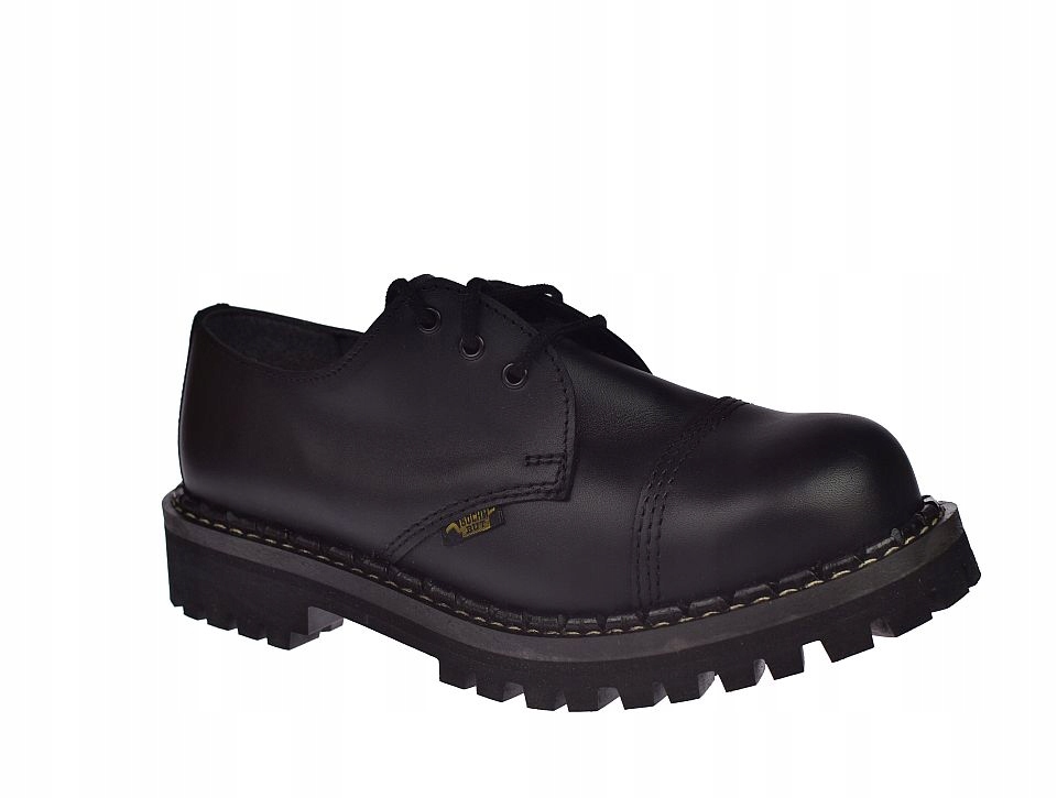 Pánské kanady nízké černé kůže vruty plech polobotky Polské vel