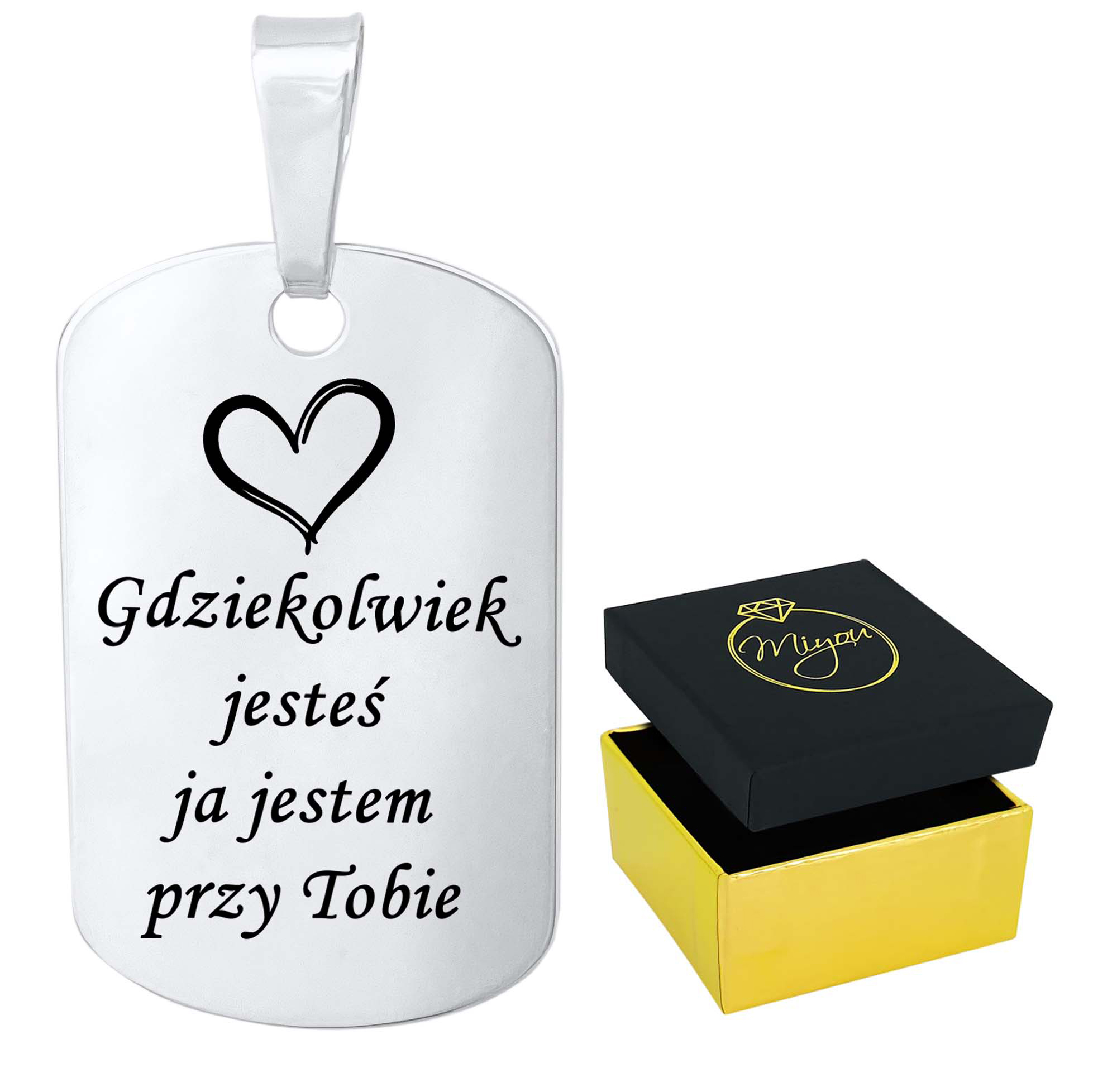 

Nieśmiertelnik Z Grawerem Męski Srebrny 925 Wisior