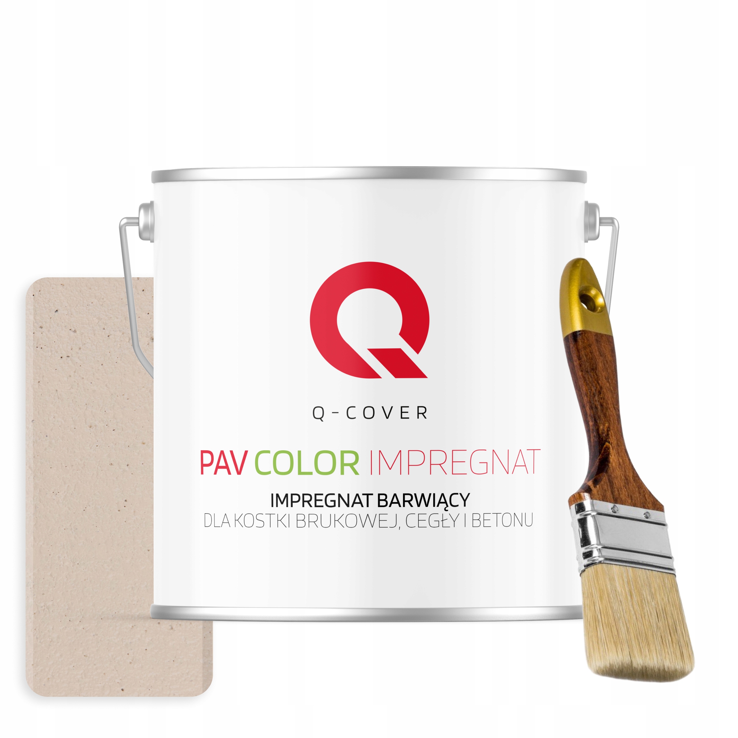 Barvicí impregnát na betonu dlažebních kostek 5 l krémově béžový štětec