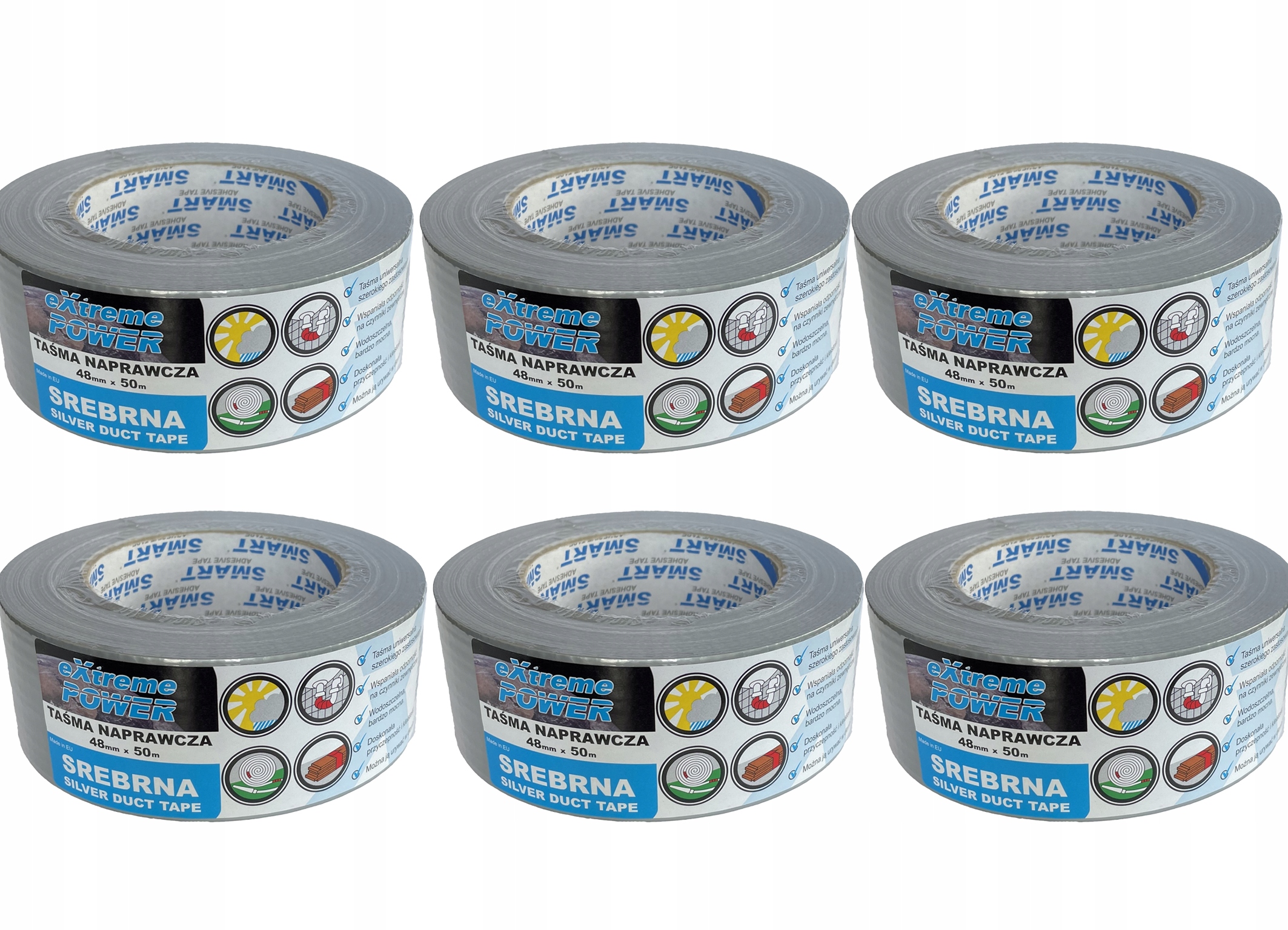 Taśma naprawcza montażowa silver DUCT TAPE SMART Liczba sztuk 1 szt.