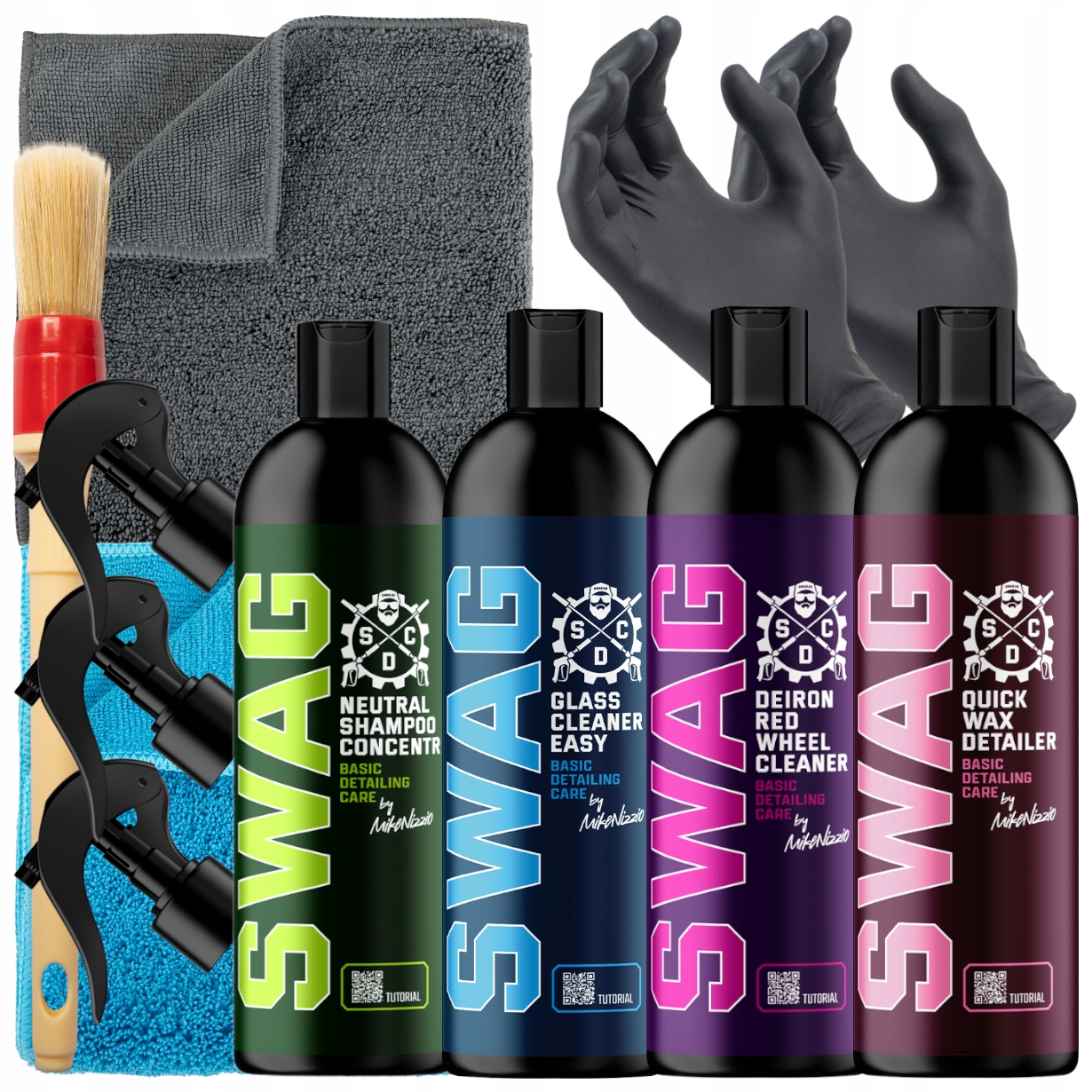 Swag Basic Zestaw Kosmetyków Do Czyszczenia Pielęgnacji Samochodu 4x 500ml