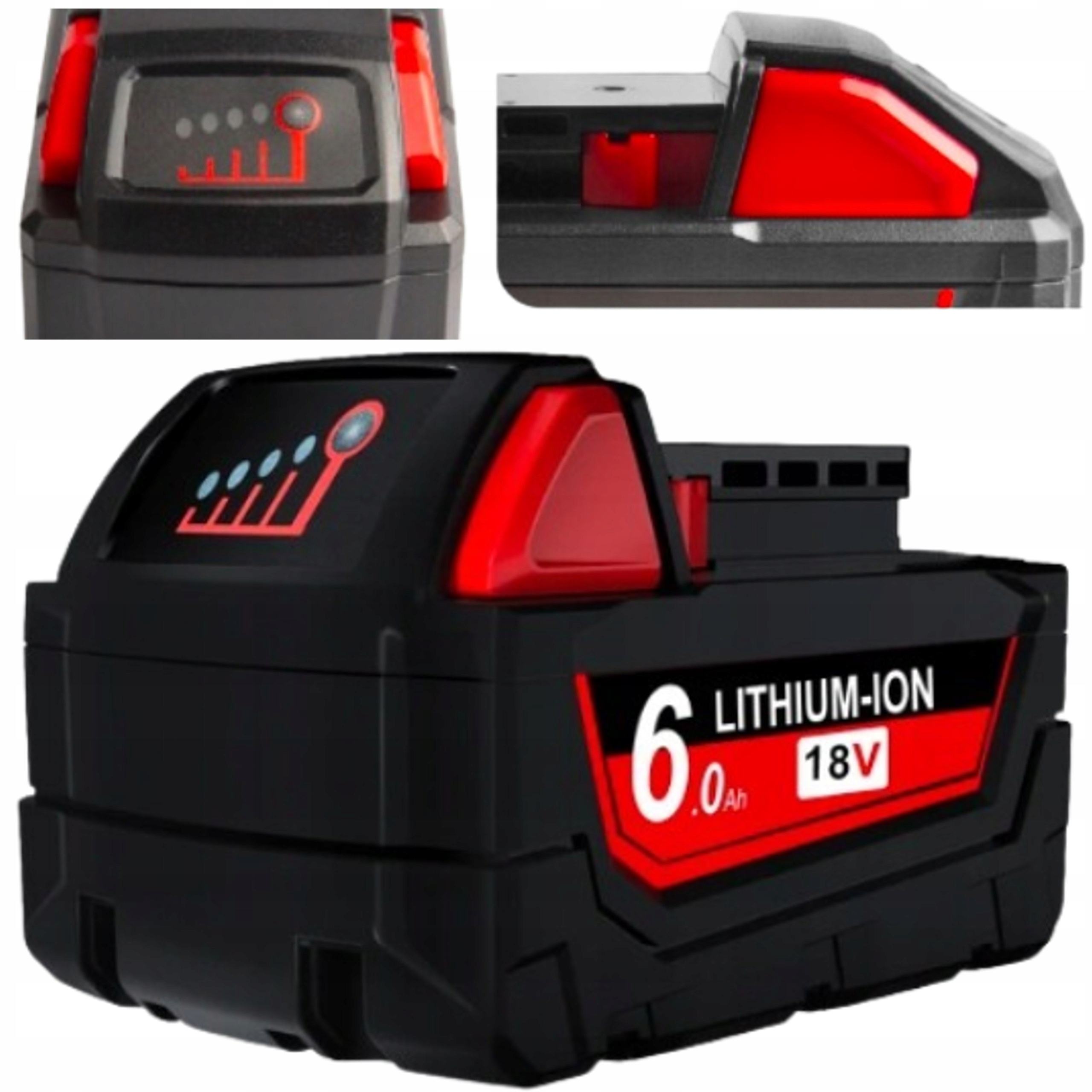 Akumulátor Li-Ion Baterie Milwaukee 6ah 18v akumulátor náhradní 18 V 6 Ah