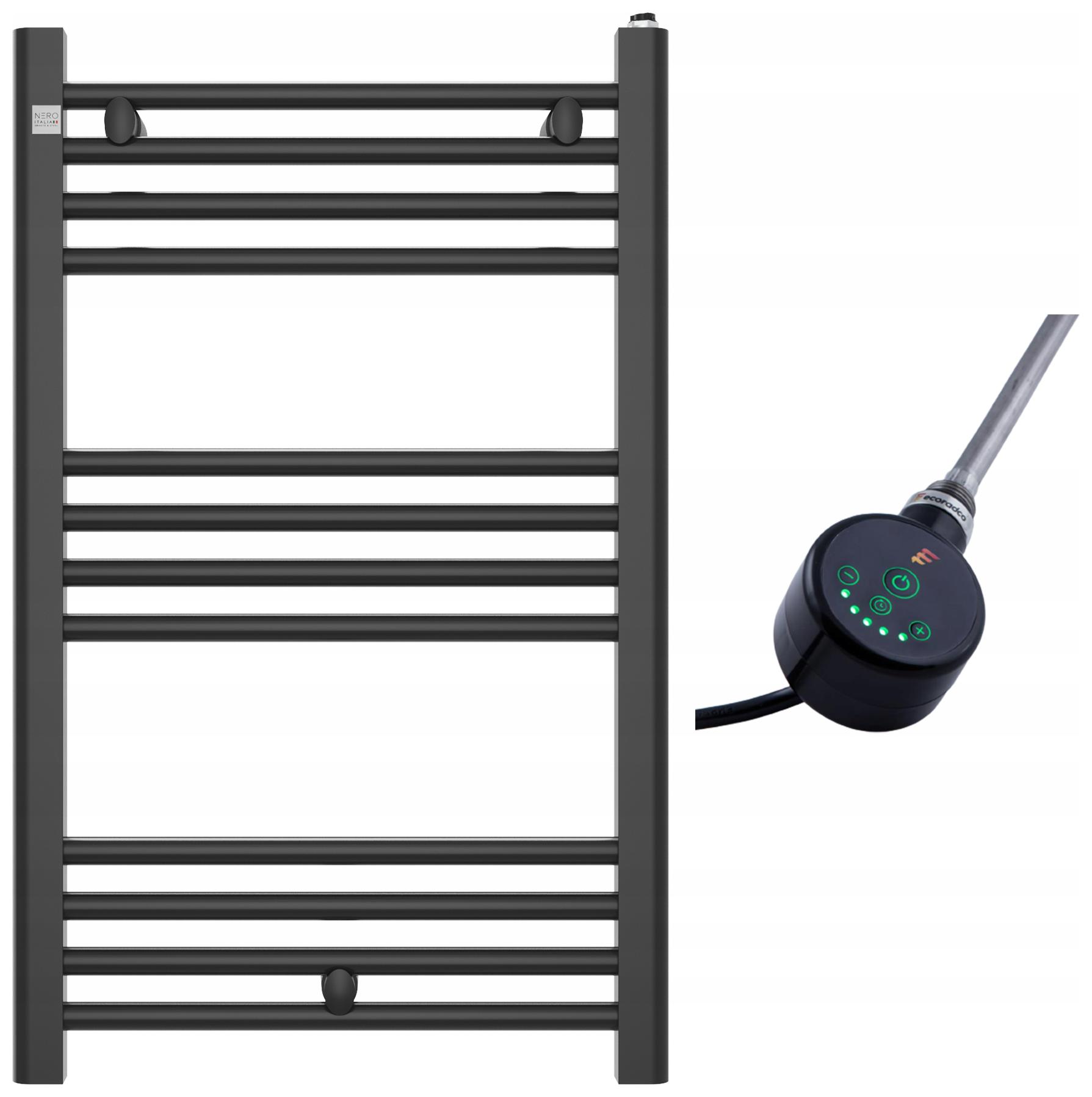 Kúpeľňový Radiátor 80/50 cm Čierny Peutro Elektrická Vykurovacia Tyč Up&down