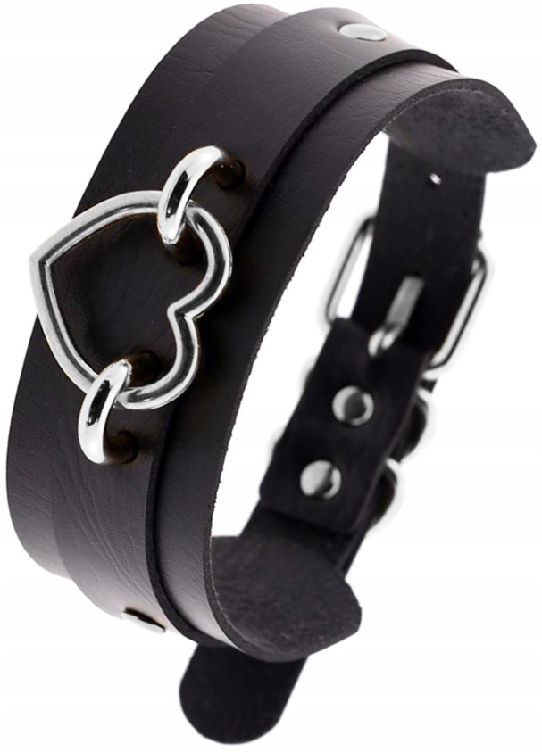 

Naszyjnik Punkowy czarny skórzany gothic obroża