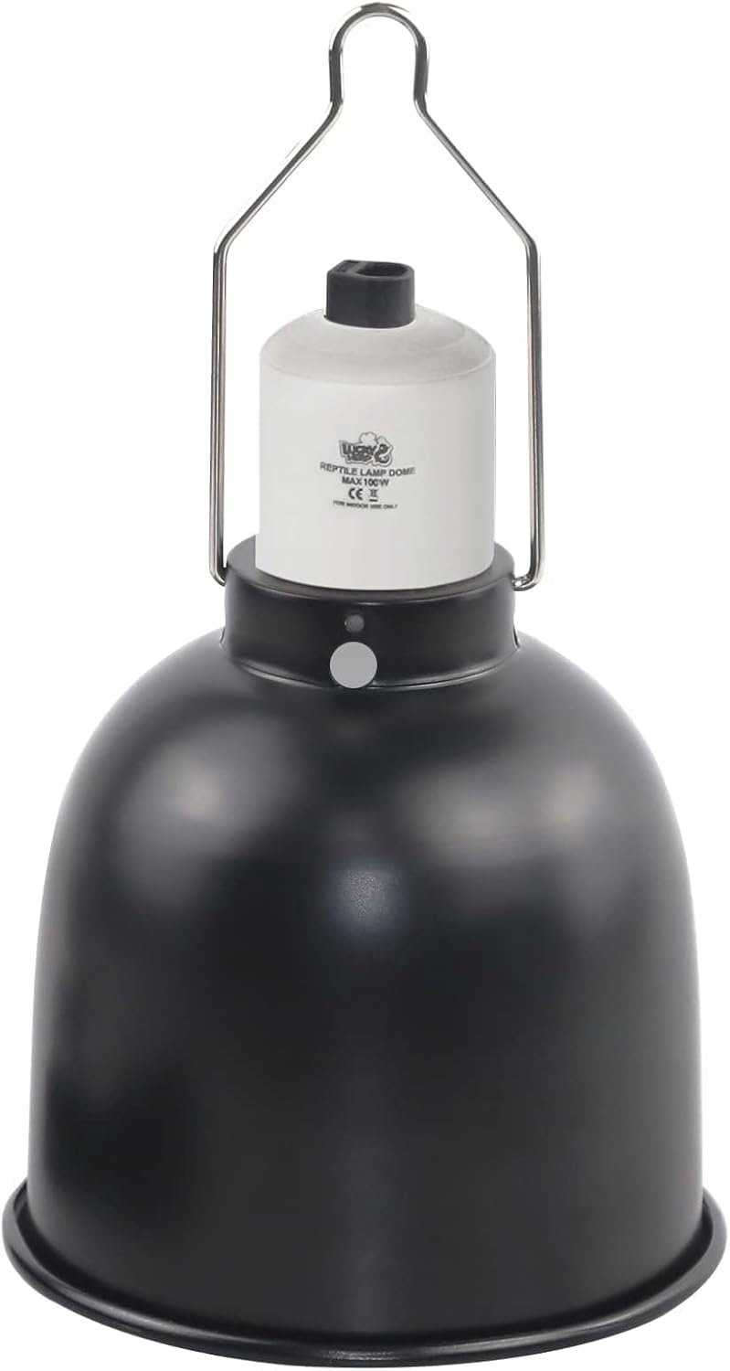 Levně Lampa na žárovku do terária 14 cm 100 W, černé stínidlo