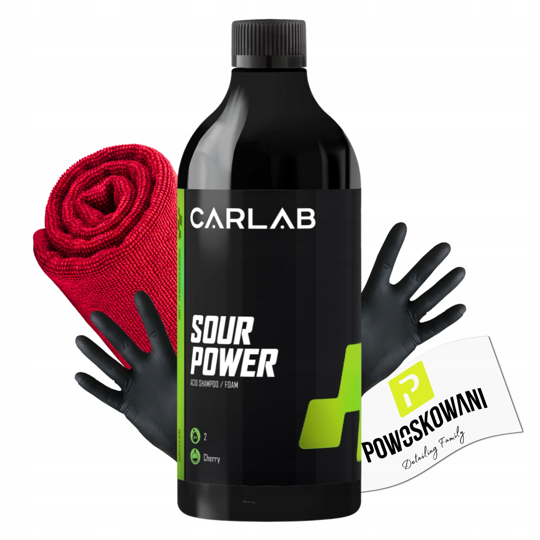 Carlab Pro Sour Power 750ml Kwaśny Szampon Samochodowy Piana Aktywna 2w1