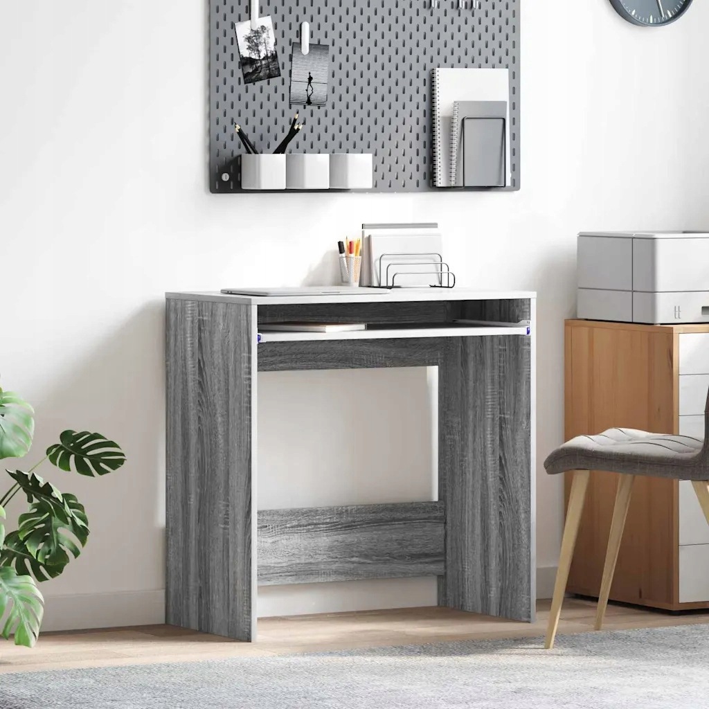 vidaXL Stůl se zásuvkou Šedá Sonoma 77,5 x 43 x 79 cm kompozitní dřevo