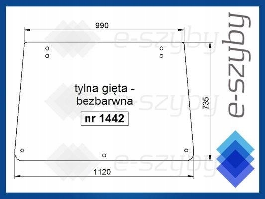 čelní sklo traktor Fiat řady 80 88 90 94 zadní ohýbané
