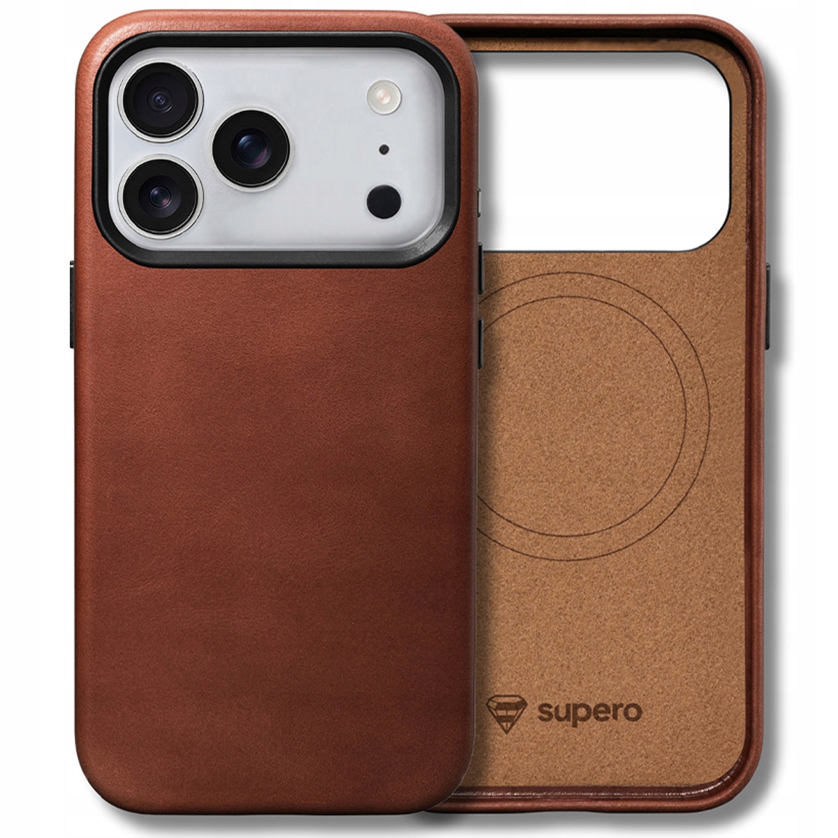 Etui skórzane Supero do iPhone 17 Pro Max, case cover na telefon do MagSafe