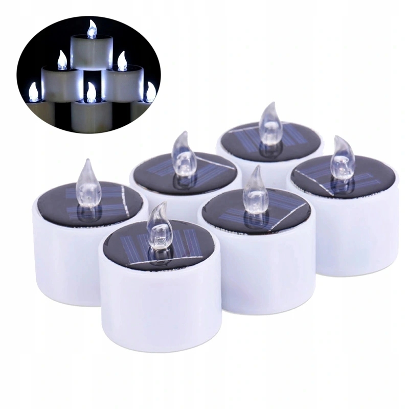 

6 Szt Led Płomień Świeca Solarna Lampy 9 D-4