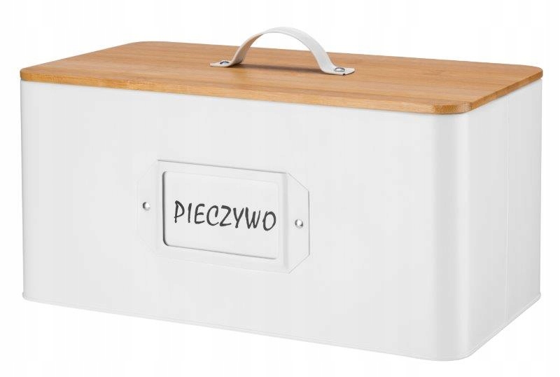 

Chlebak pojemnik na pieczywo chleb metalowy biały