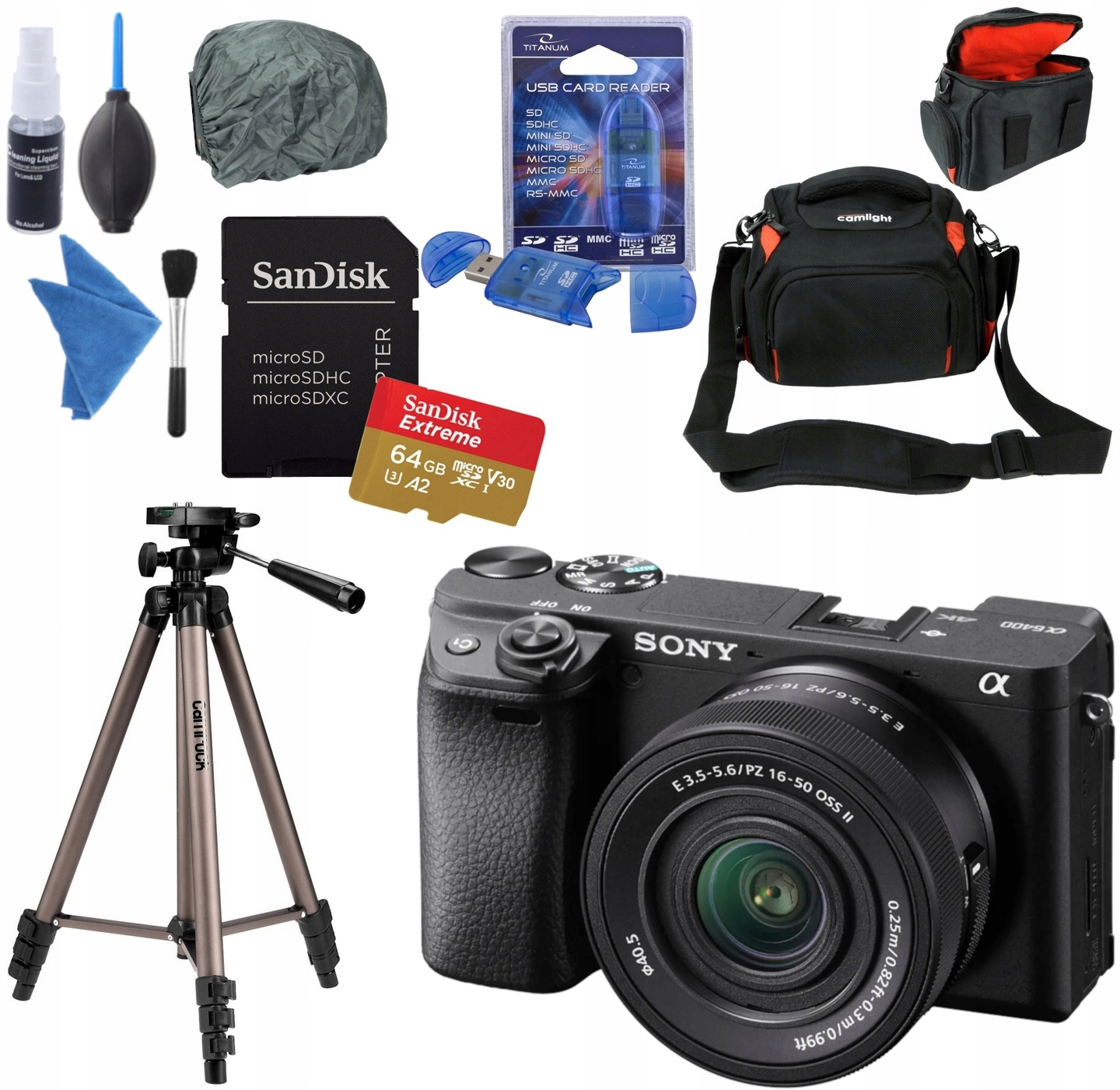 Sony Alpha 6400 A6400 ILCE-6400L 16-50MM Oss II Nowa Generacja Akcesoria