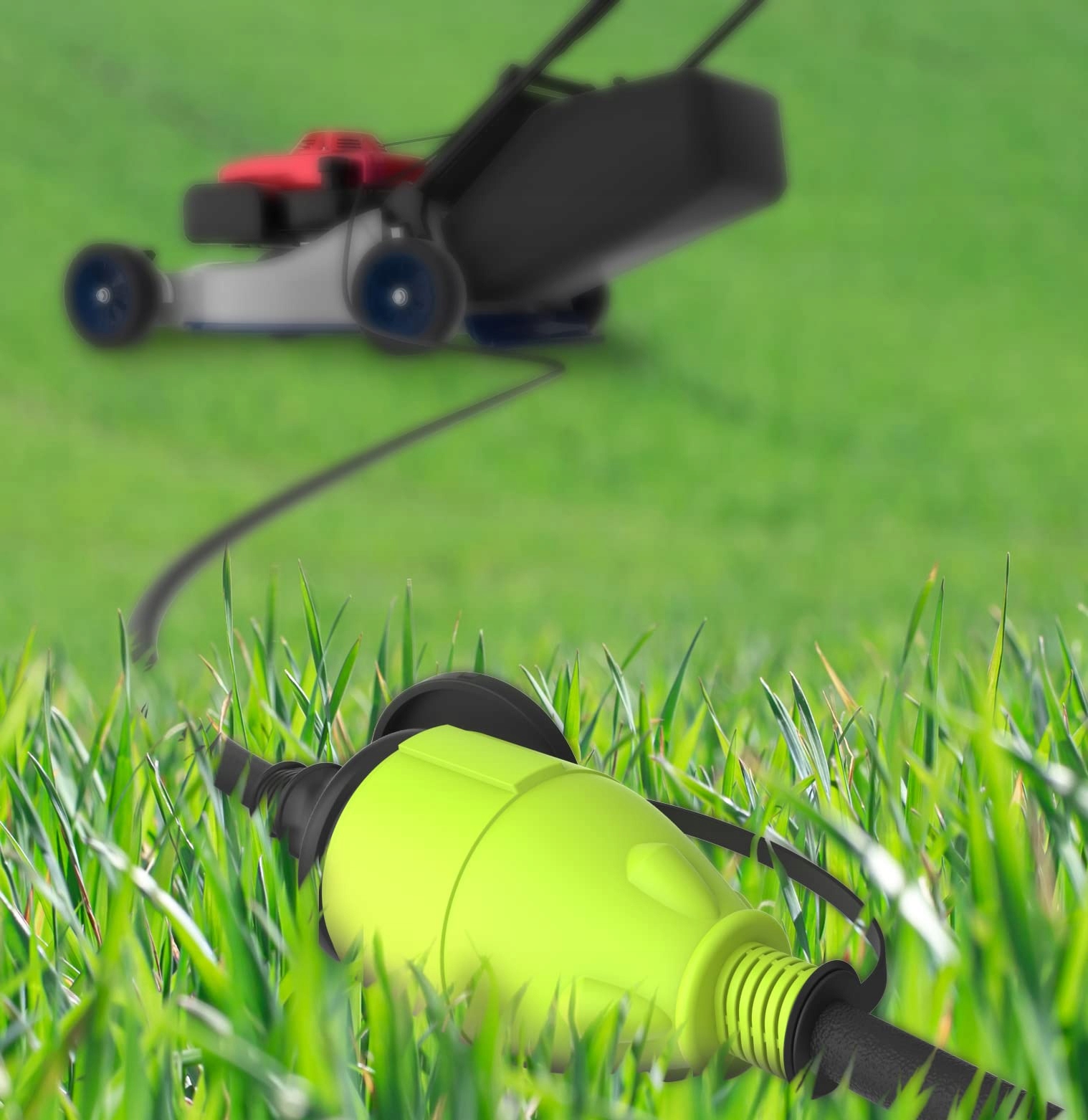MUTECPower Przedłużacz 10m IP44 Zewnętrzny 1,5mm² Czarny Zielony — miniatura 5