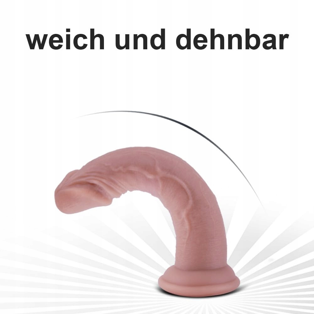 REALISTISCHER SŁODKI DILDO 14,5CM NATURALNE SILIKONOWE MATERIAŁY — miniatura 5