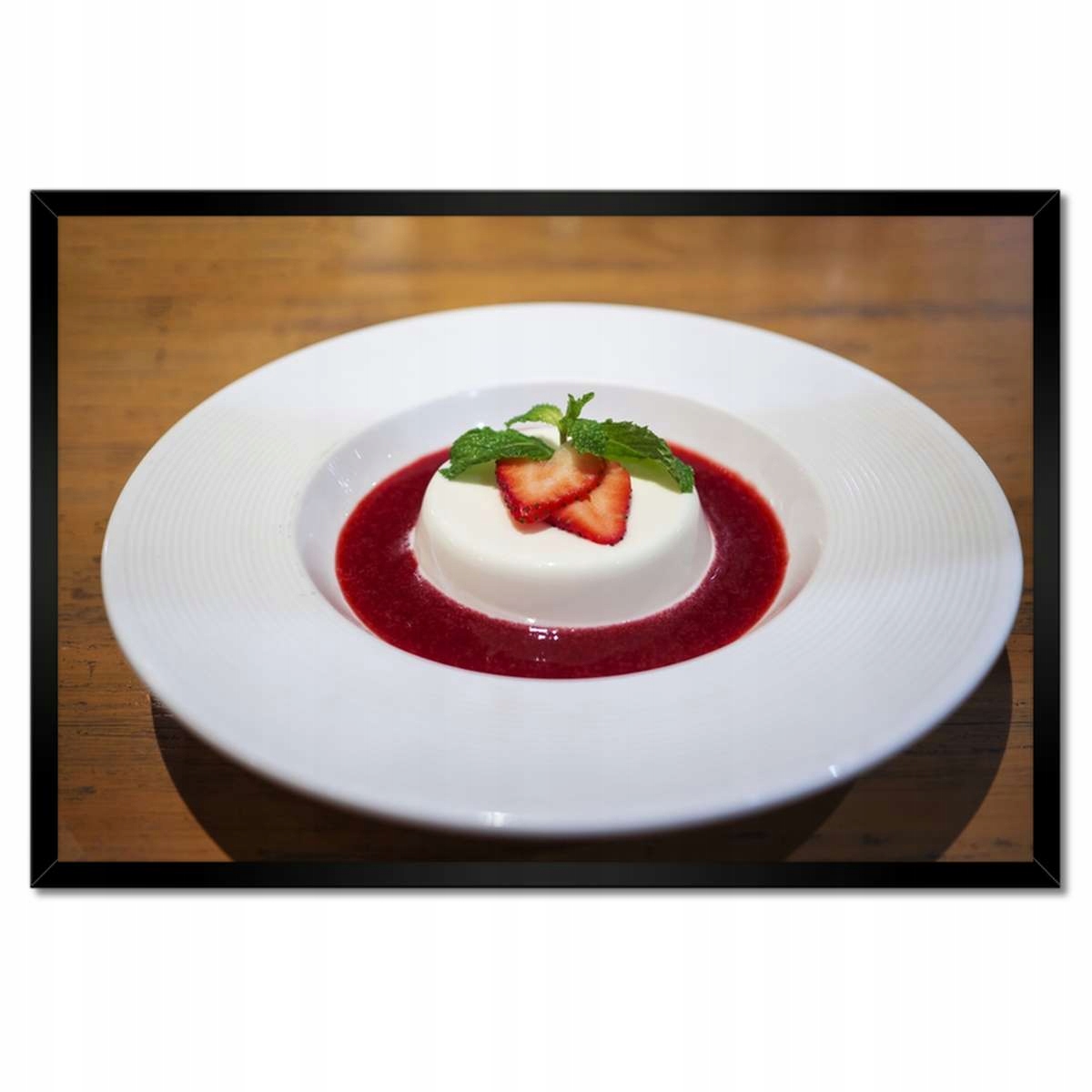 Plakáty v rámu 60x40 Dezert s jahodou