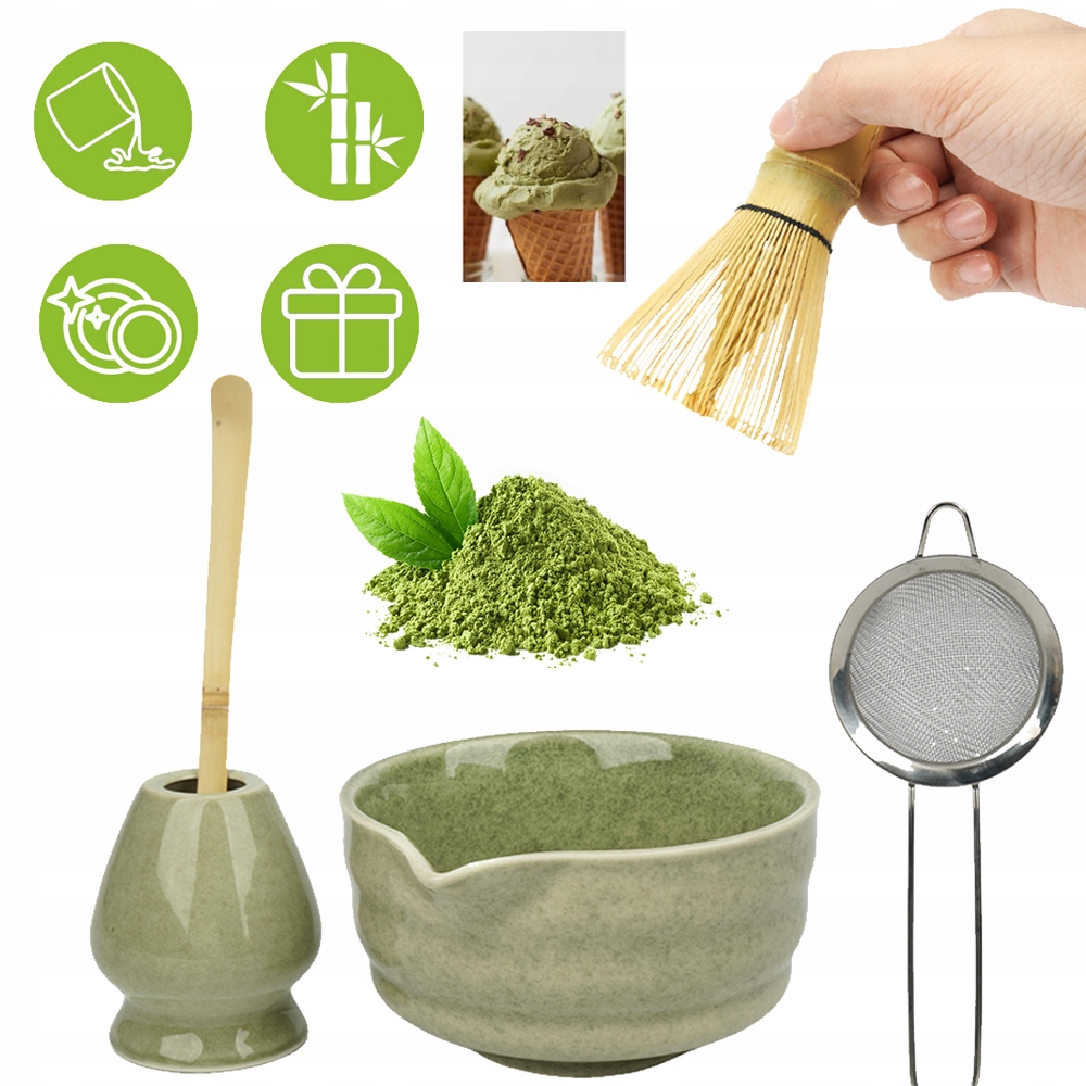 Zestaw 5 Ceremonii Matcha, Zestaw do Herbaty Matcha dla Początkujących
