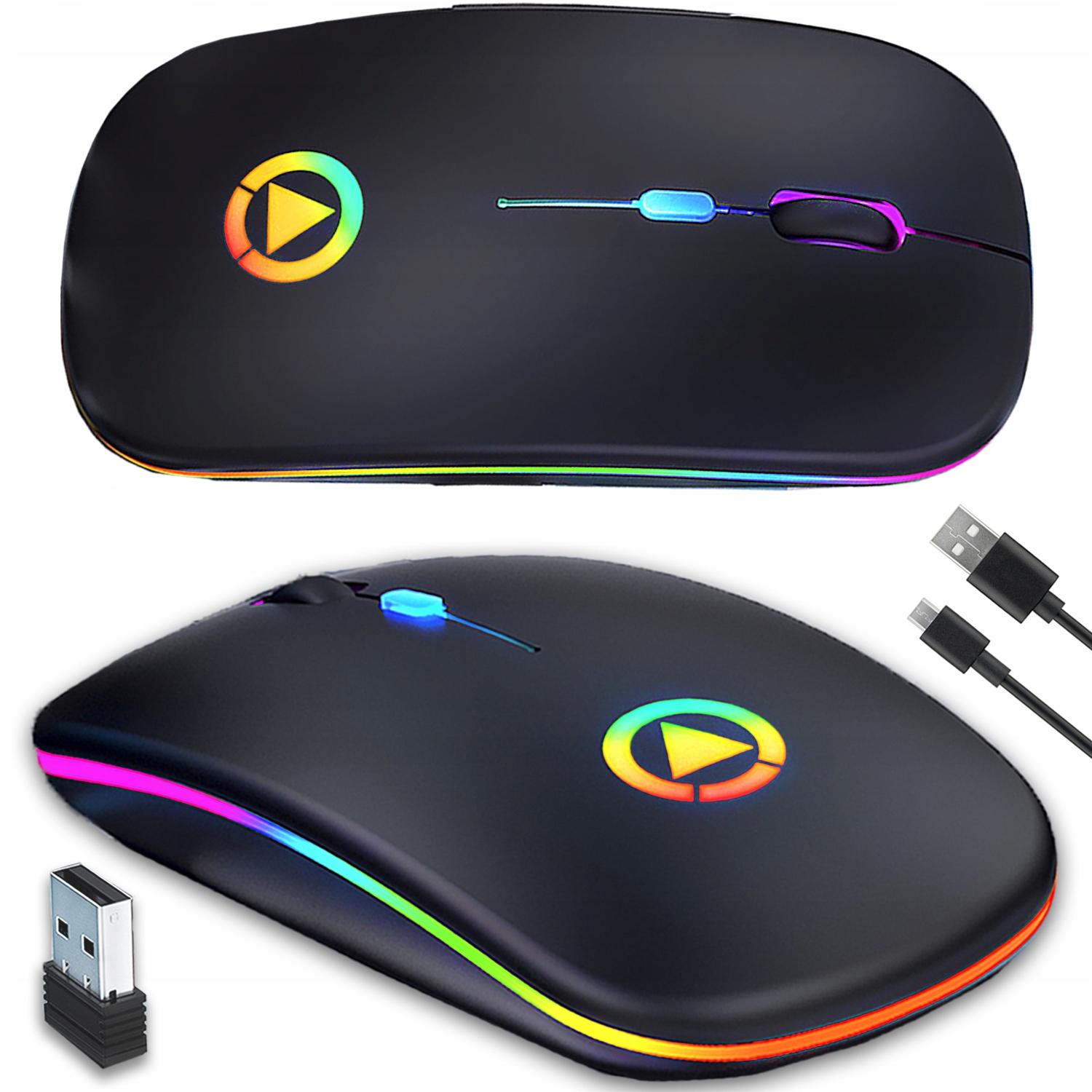 

Mysz Bezprzewodowa Slim Lekka Cicha Bluetooth Rgb