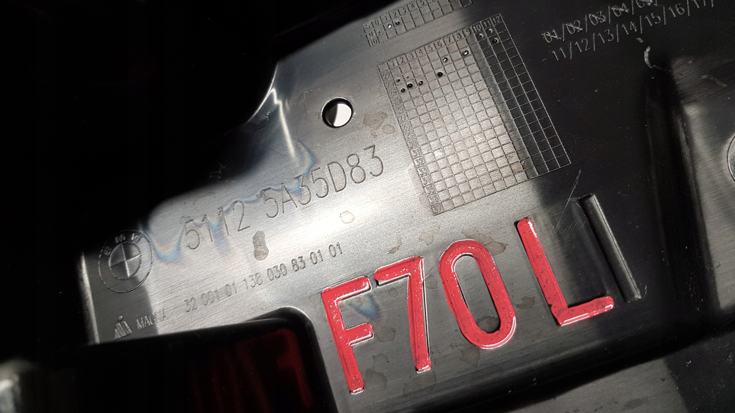 bumper bracket left rear part BMW 1 F70 5A35D83