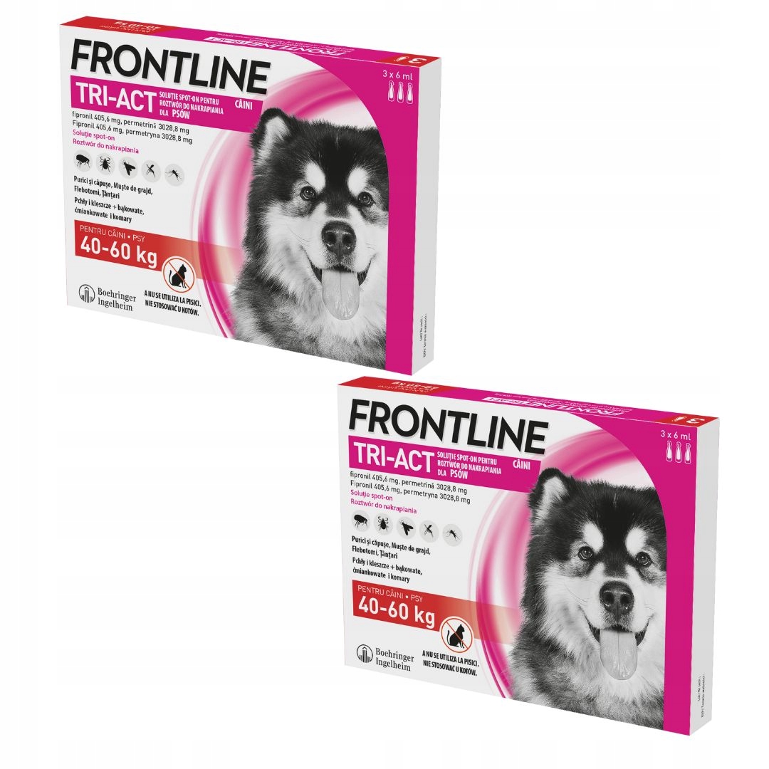 Frontline Tri-Act roztwór do nakrapiania dla psów Rozmiar XL 2 sztuki