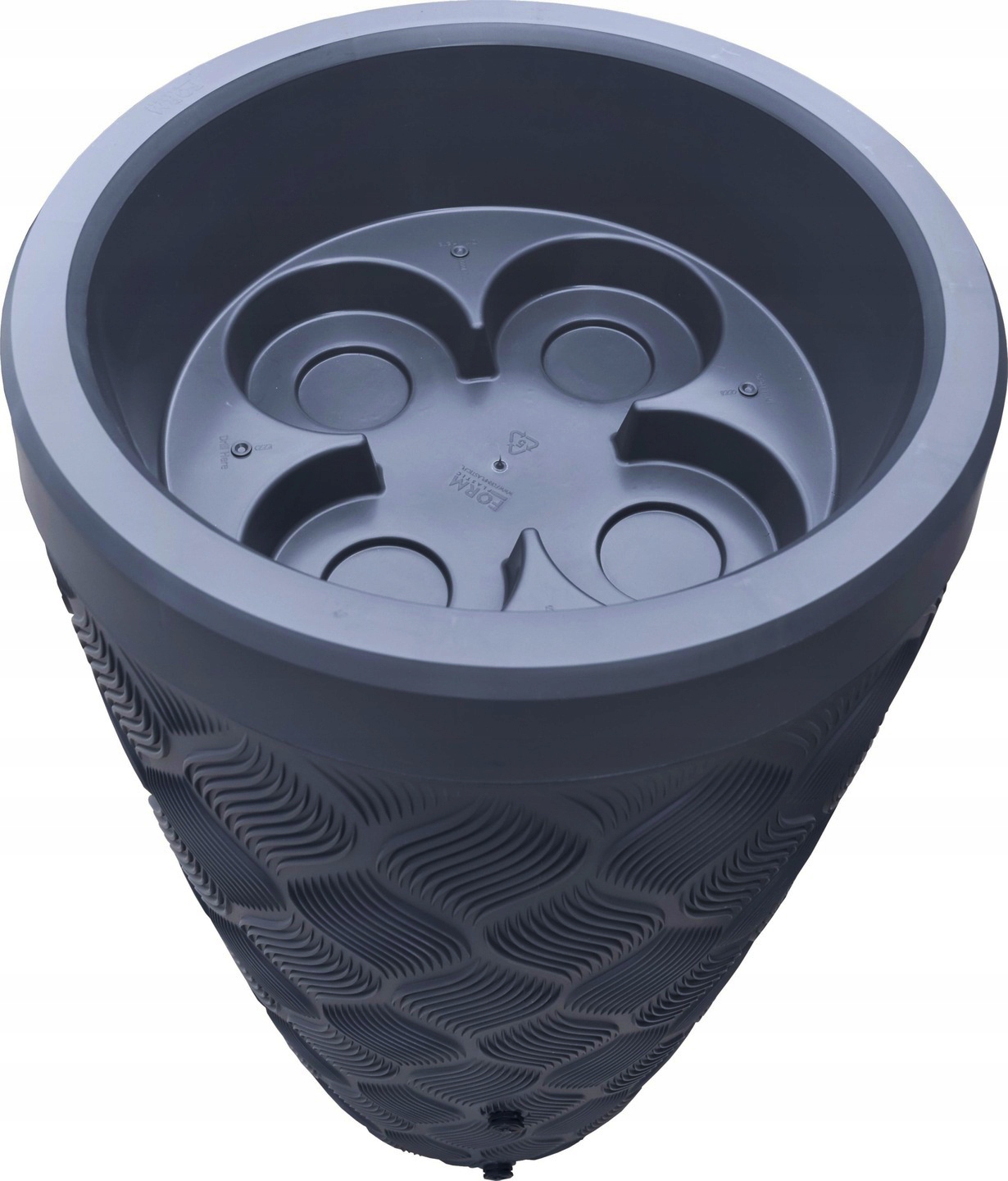 ZBIORNIK NA DESZCZÓWKĘ BECZKA NA WODĘ 240L FLOW + KRANIK- ANTRACYT Wysokość produktu 111 cm