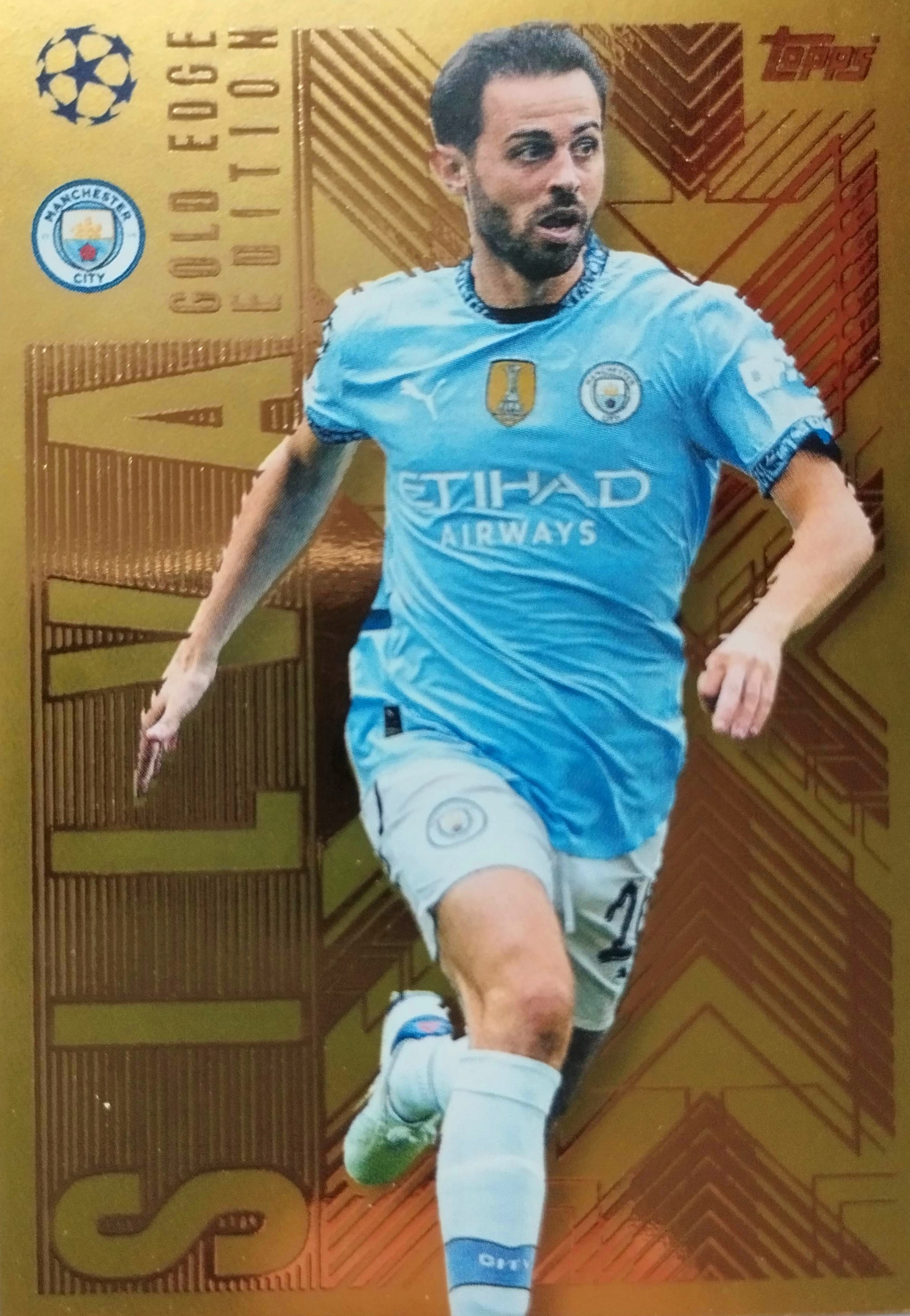 Match Attax Extra 2024/25 2025 Gold Edge Edition Gol 1 Bernardo Silva City