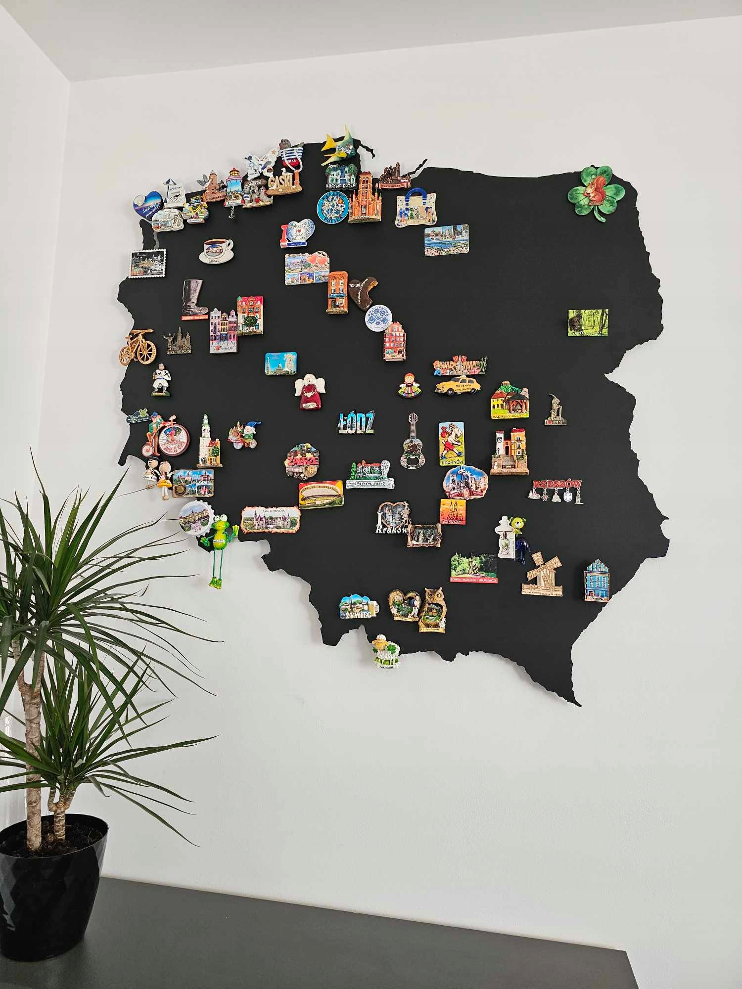 Kovová mapa Polský na magnety Polská tabule 60