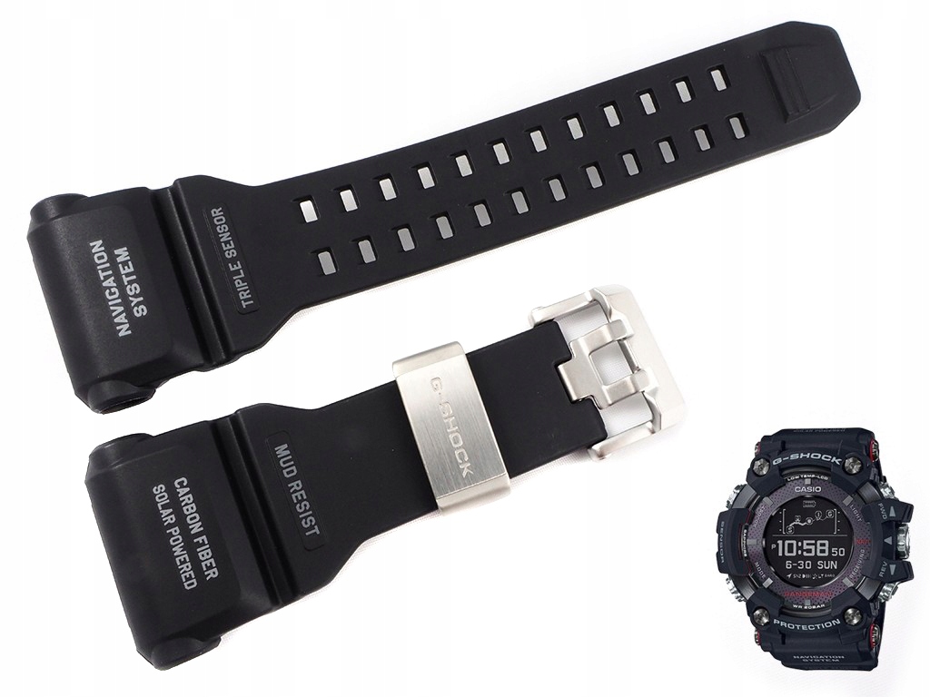 Originální Pásek Casio GPR-B1000 GPR-B1000-1 černý, karbonový, originální
